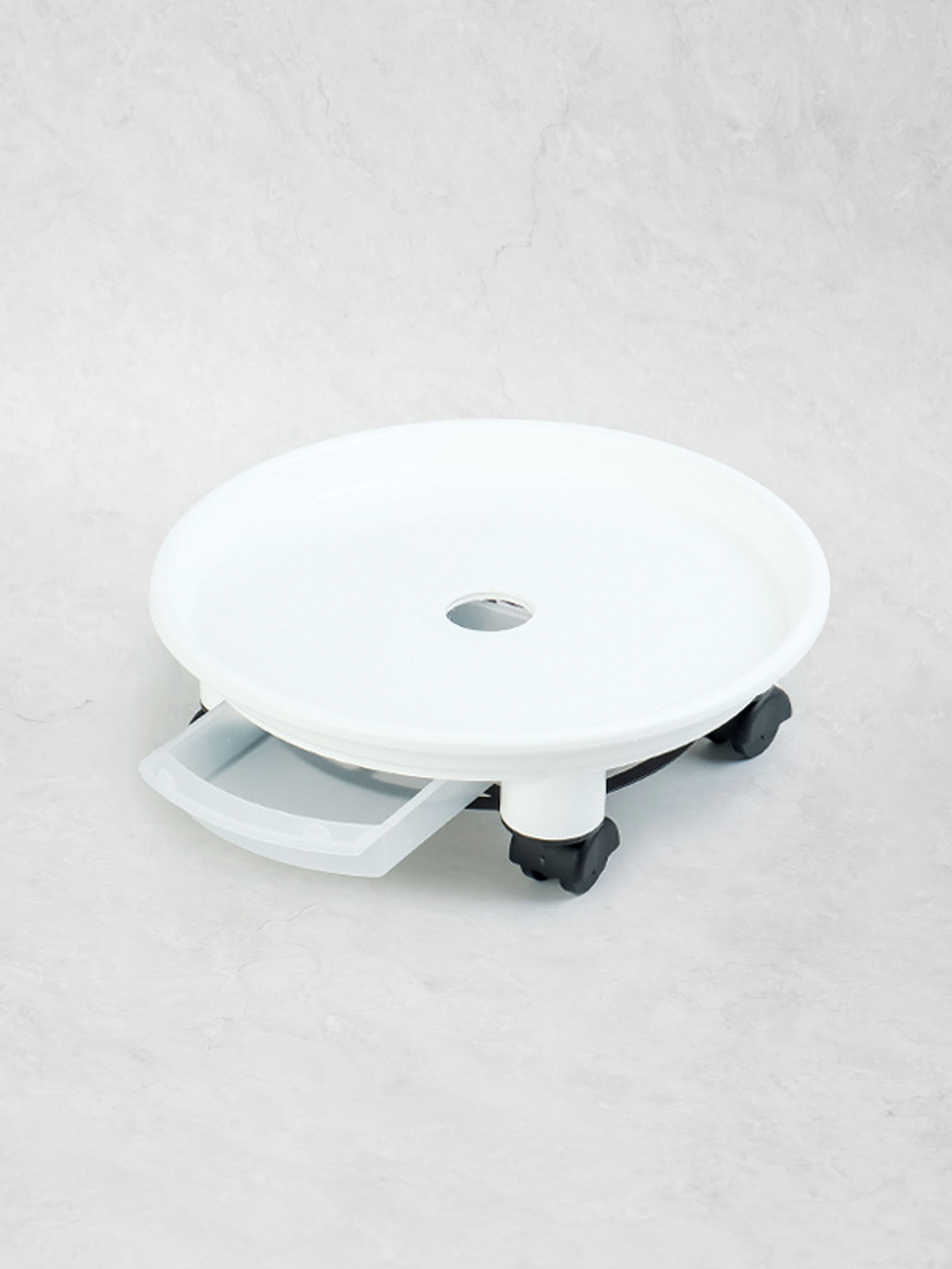 Removable round flower pot stand water tank type