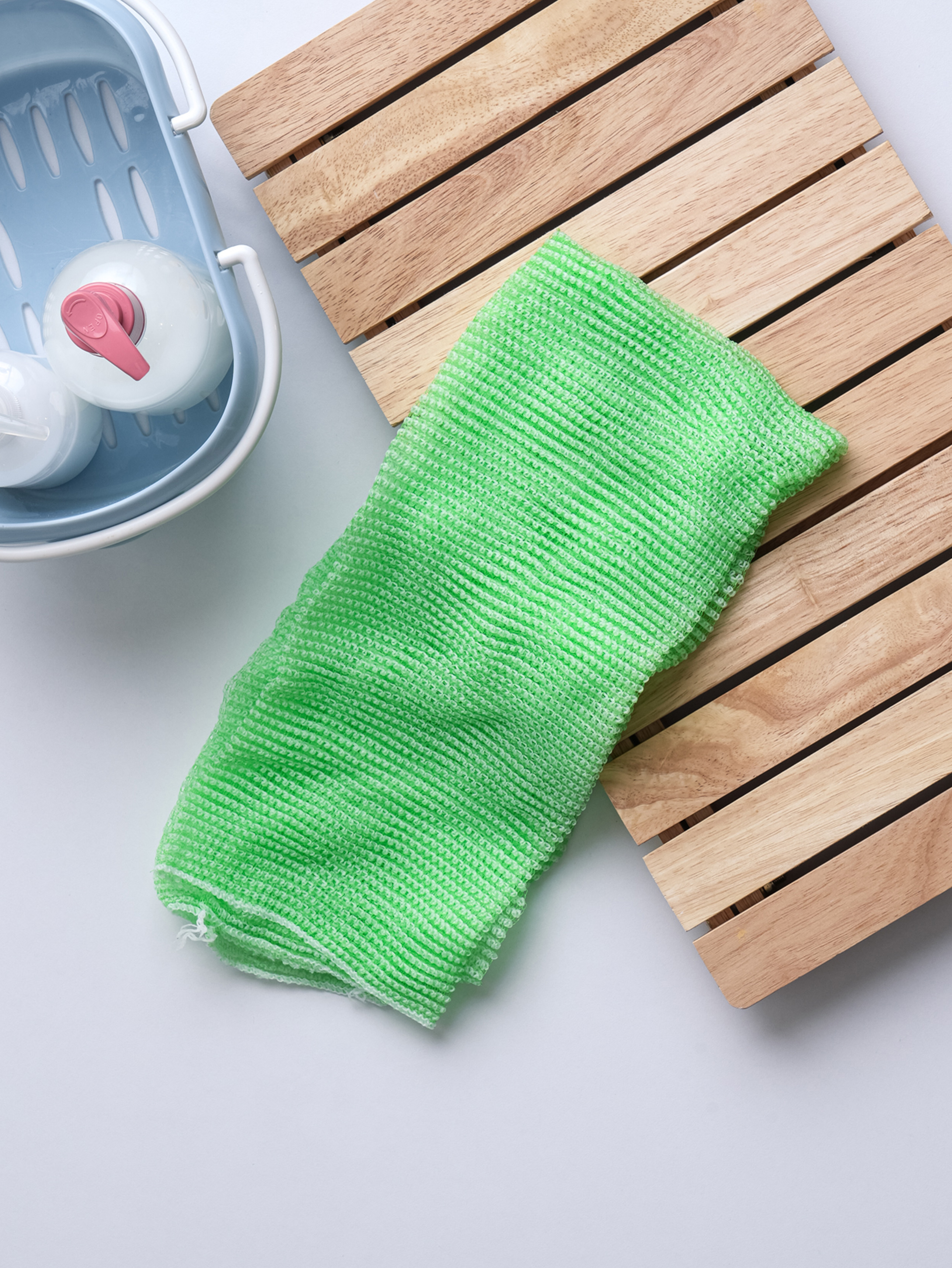 soft mesh shower towel