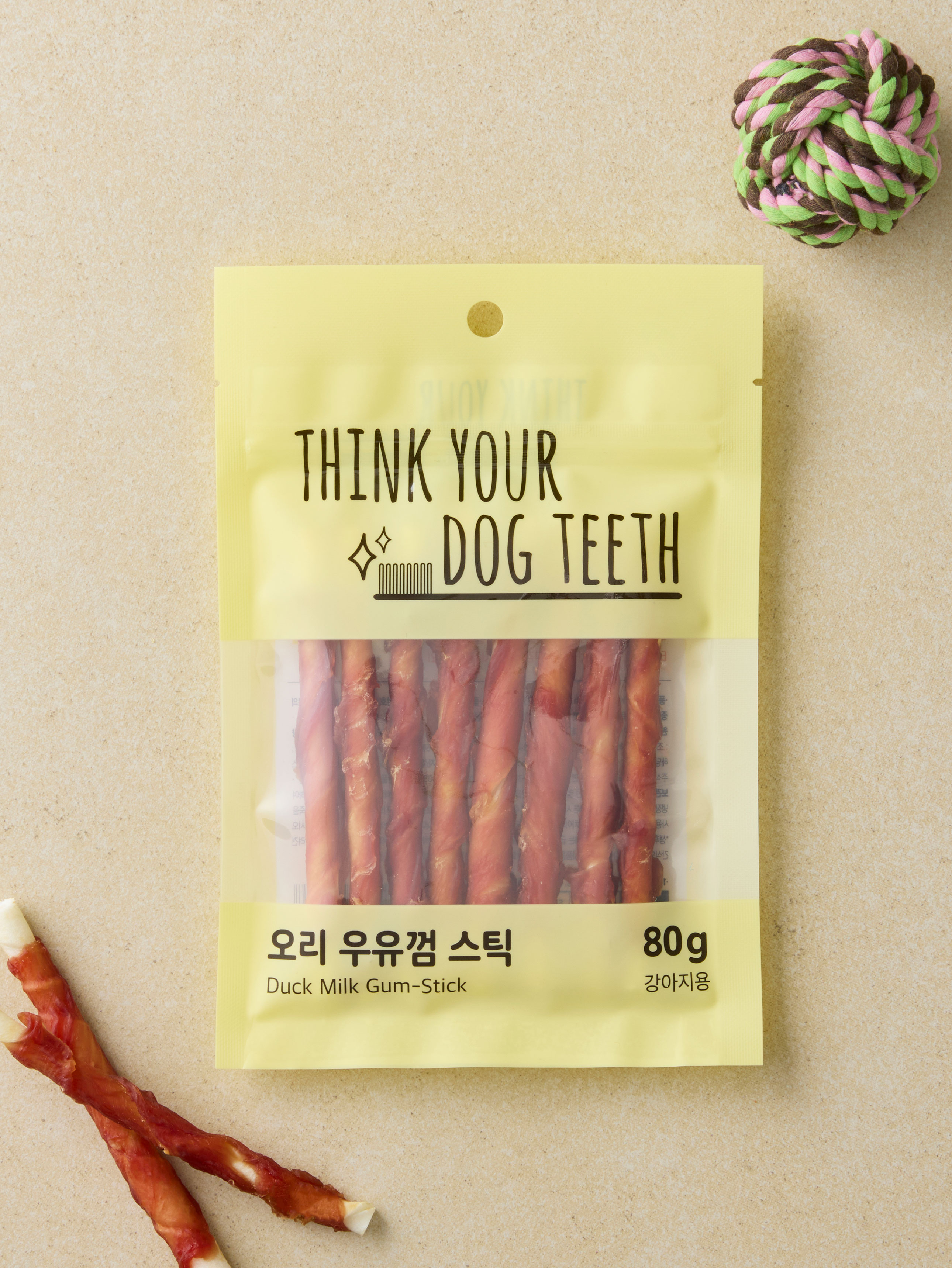 [Pet] Think Your Dog Teeth Milk Gum Stick 80 g Duck