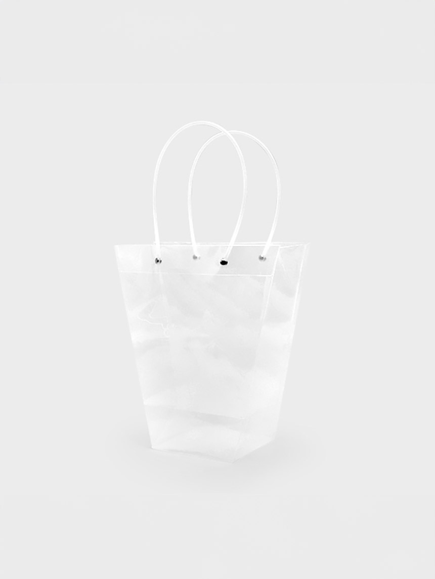 Wide transparent gift bag