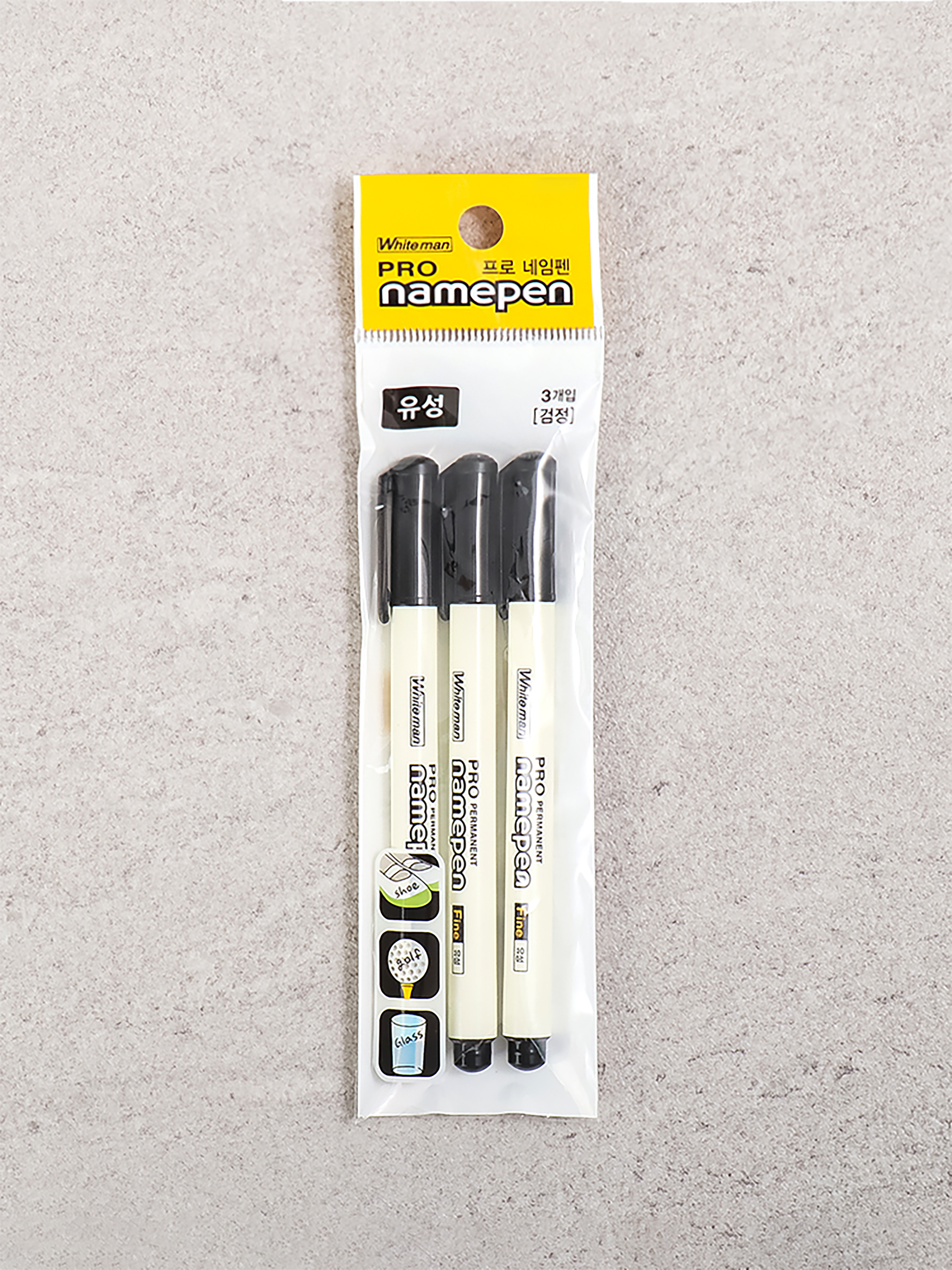 Pro Name Pen Black 3P