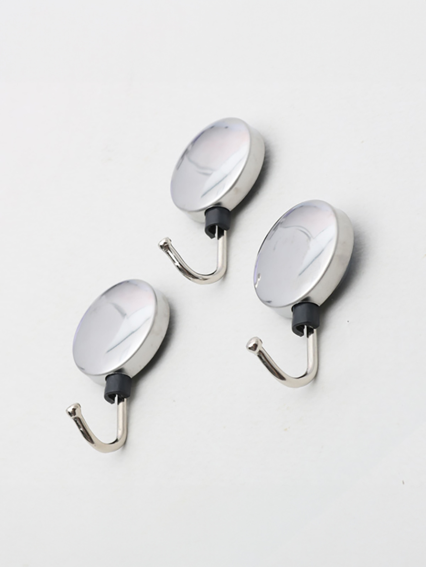 3 stainless steel round hangers