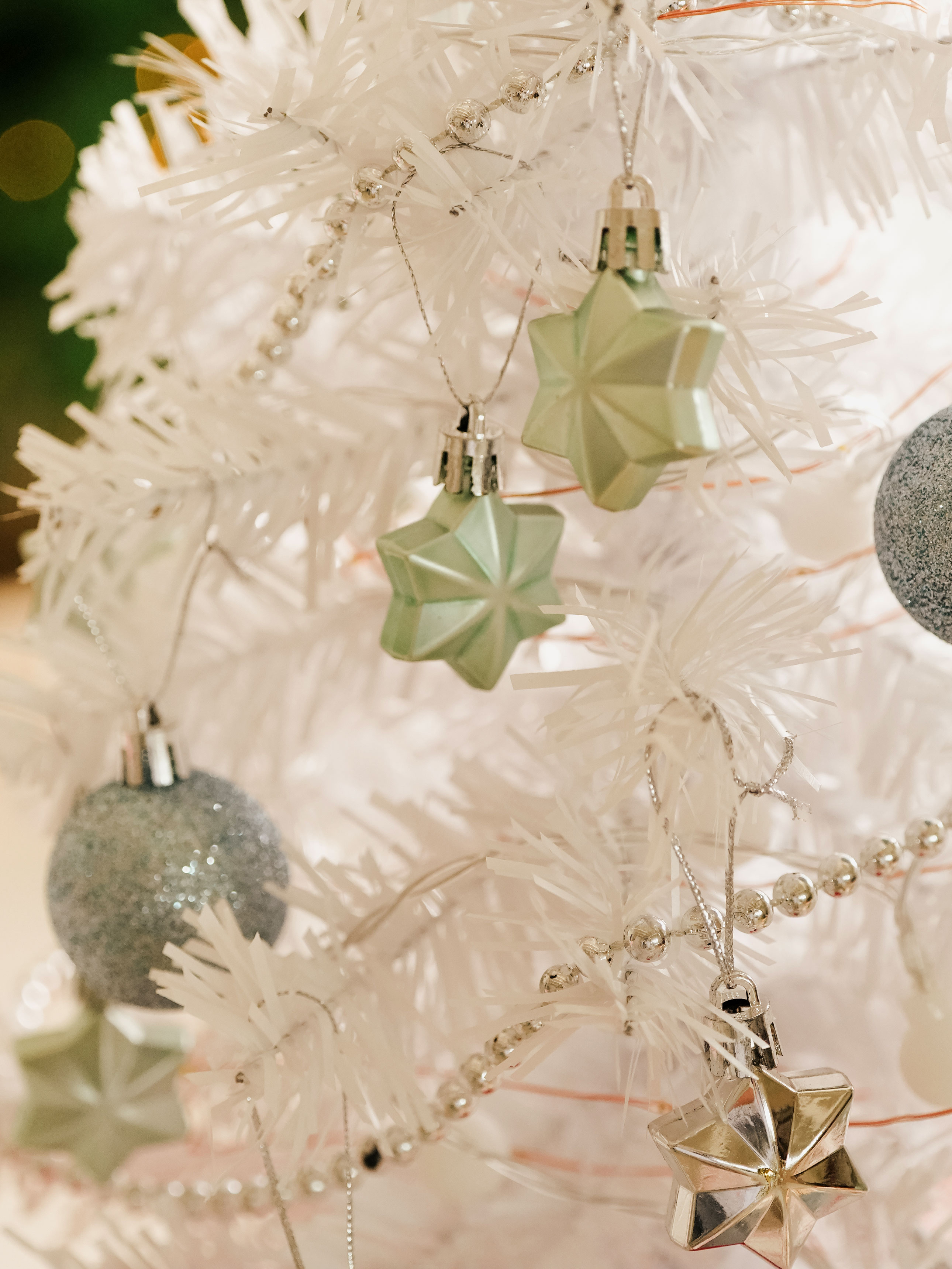 Christmas blue tree decoration set
