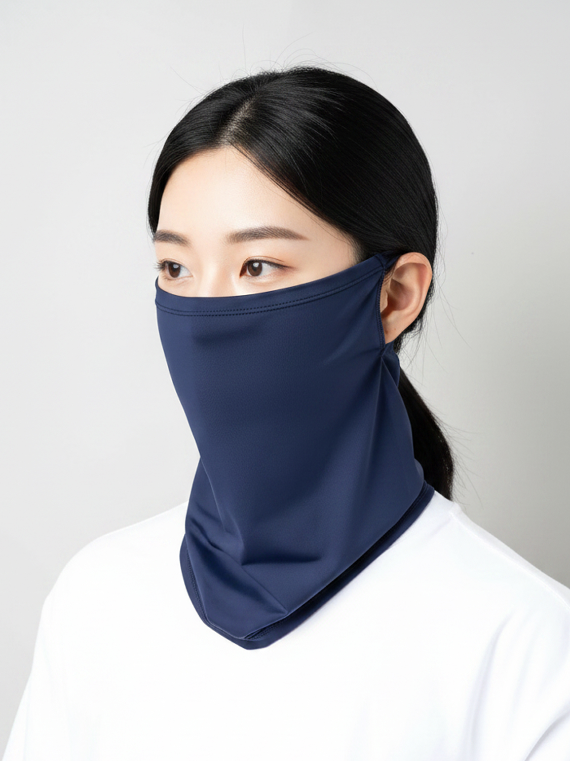 [UV 최대 99% 차단] 냉감 스포츠 스카프 네이비