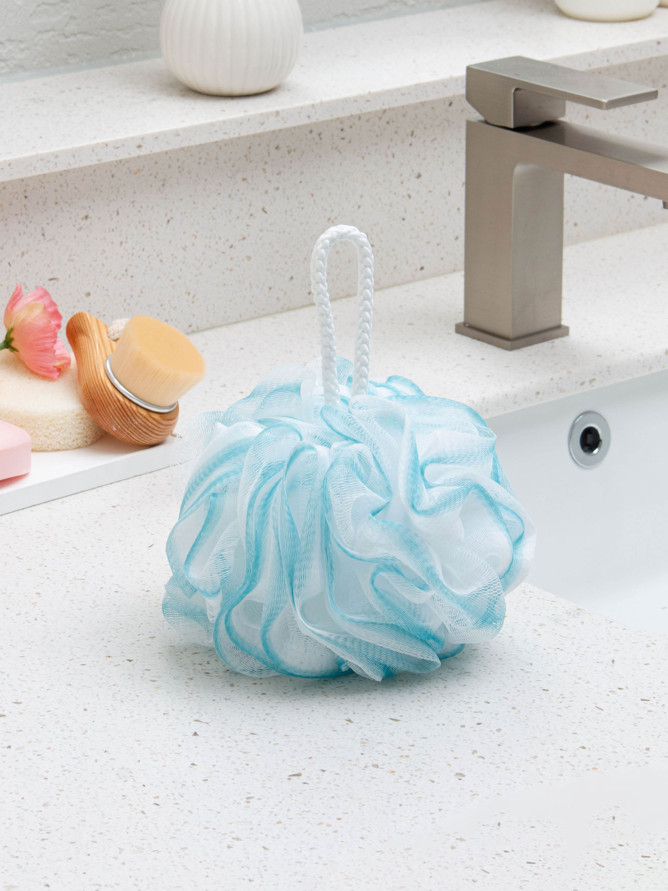 Pastel shower ball blue