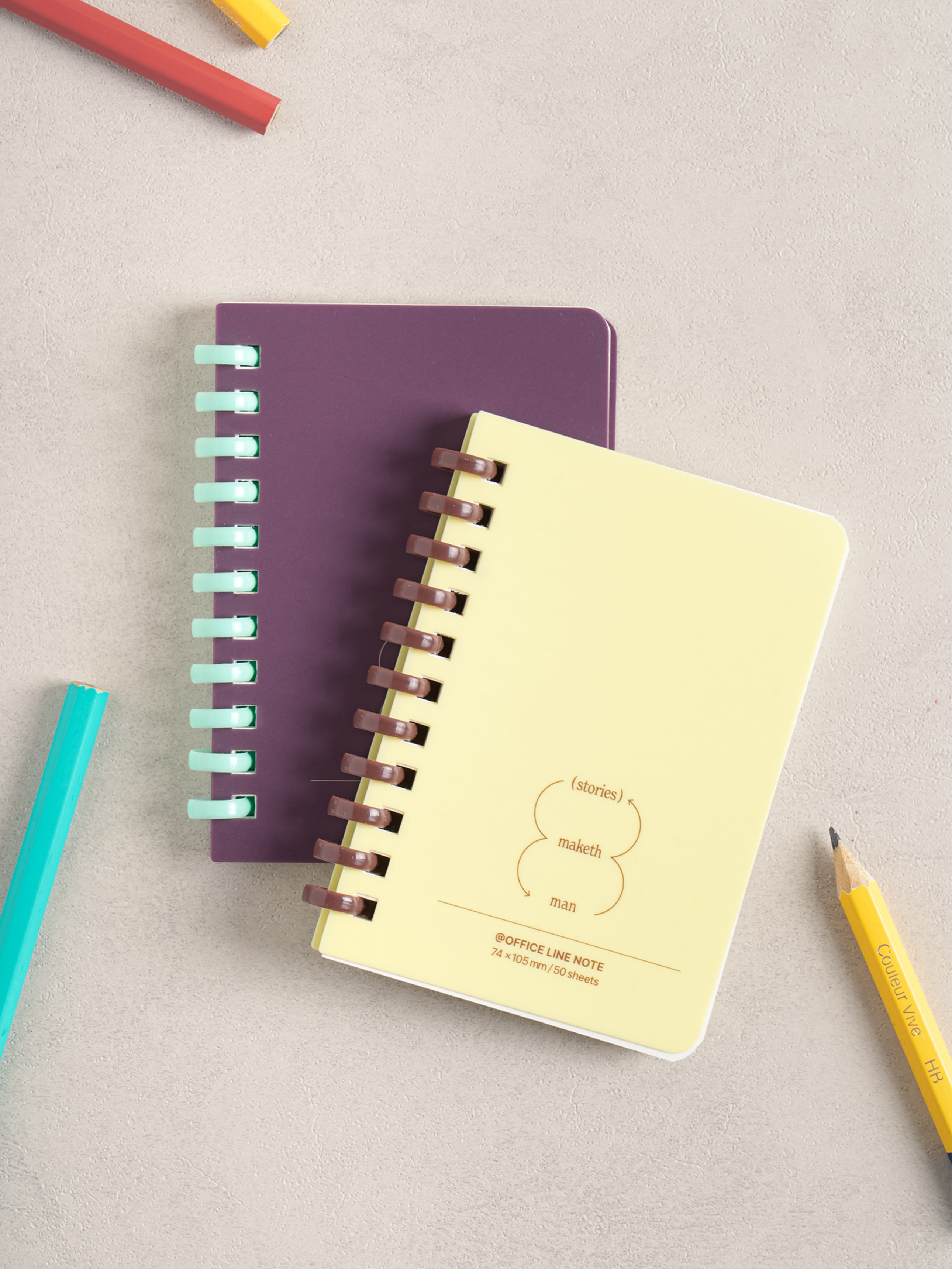 Office Soft Spring Wired Notebook A7 50 sheets x 2 volumes