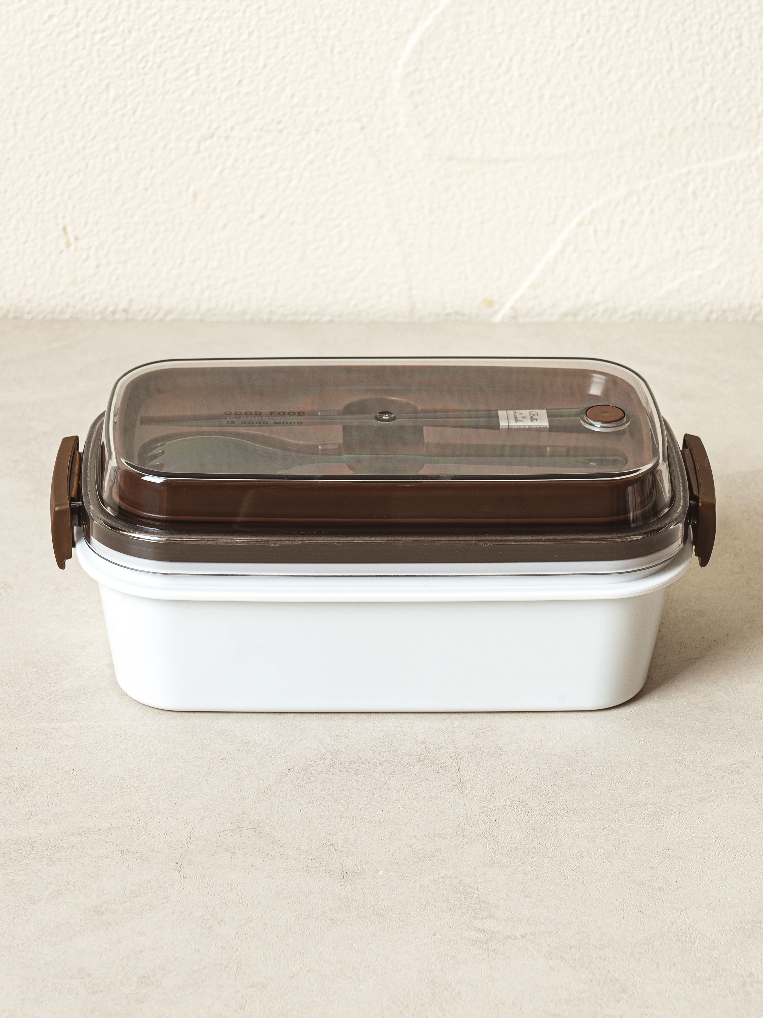 Daily 2-tier lunch box large white