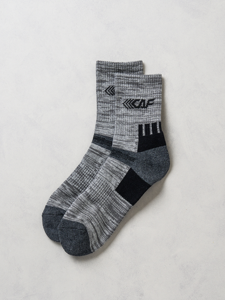 Lecalf Men's Pile Climbing Medium Neck Socks Gray