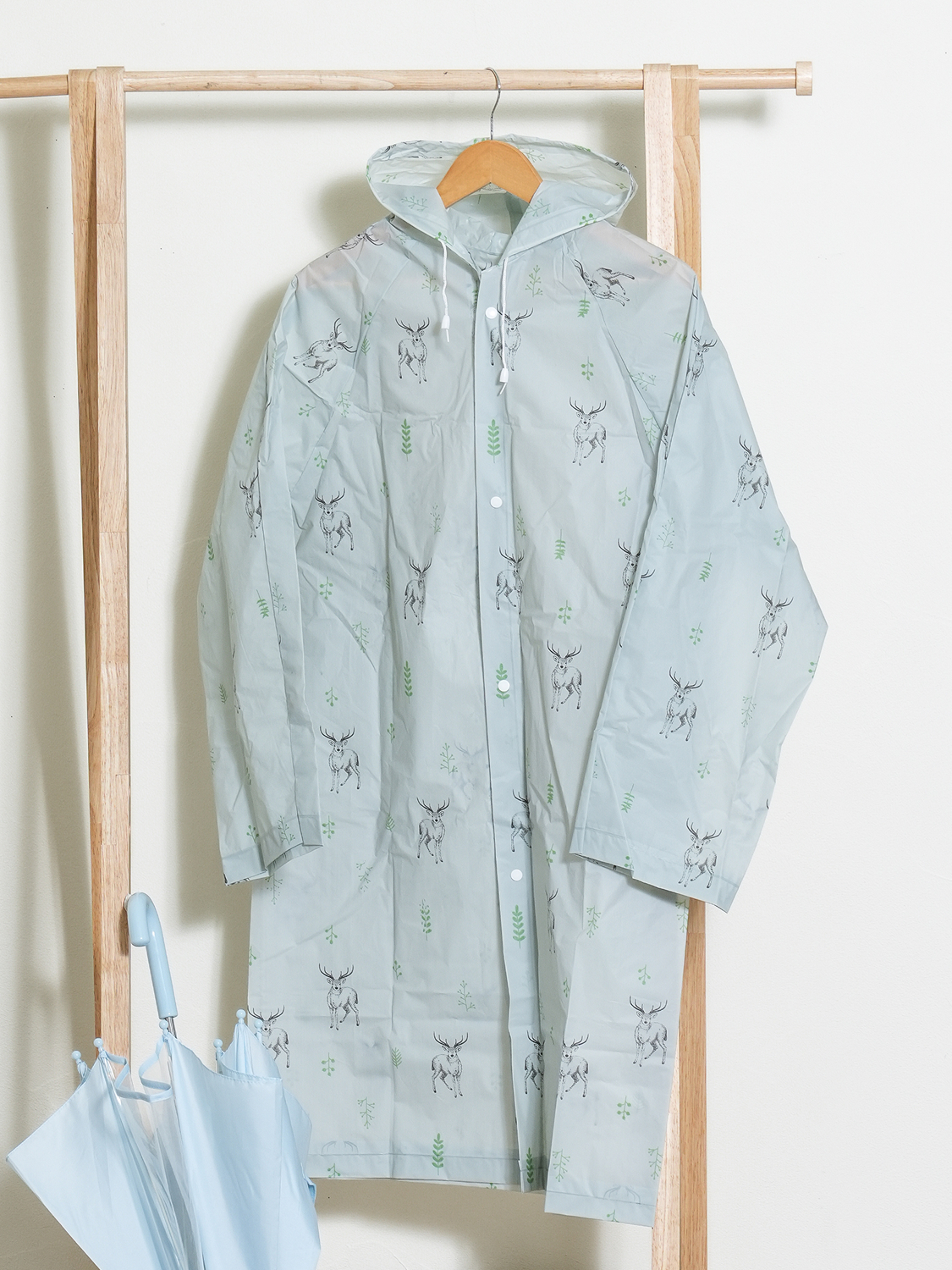 Blue with EVA printed raincoat pouch
