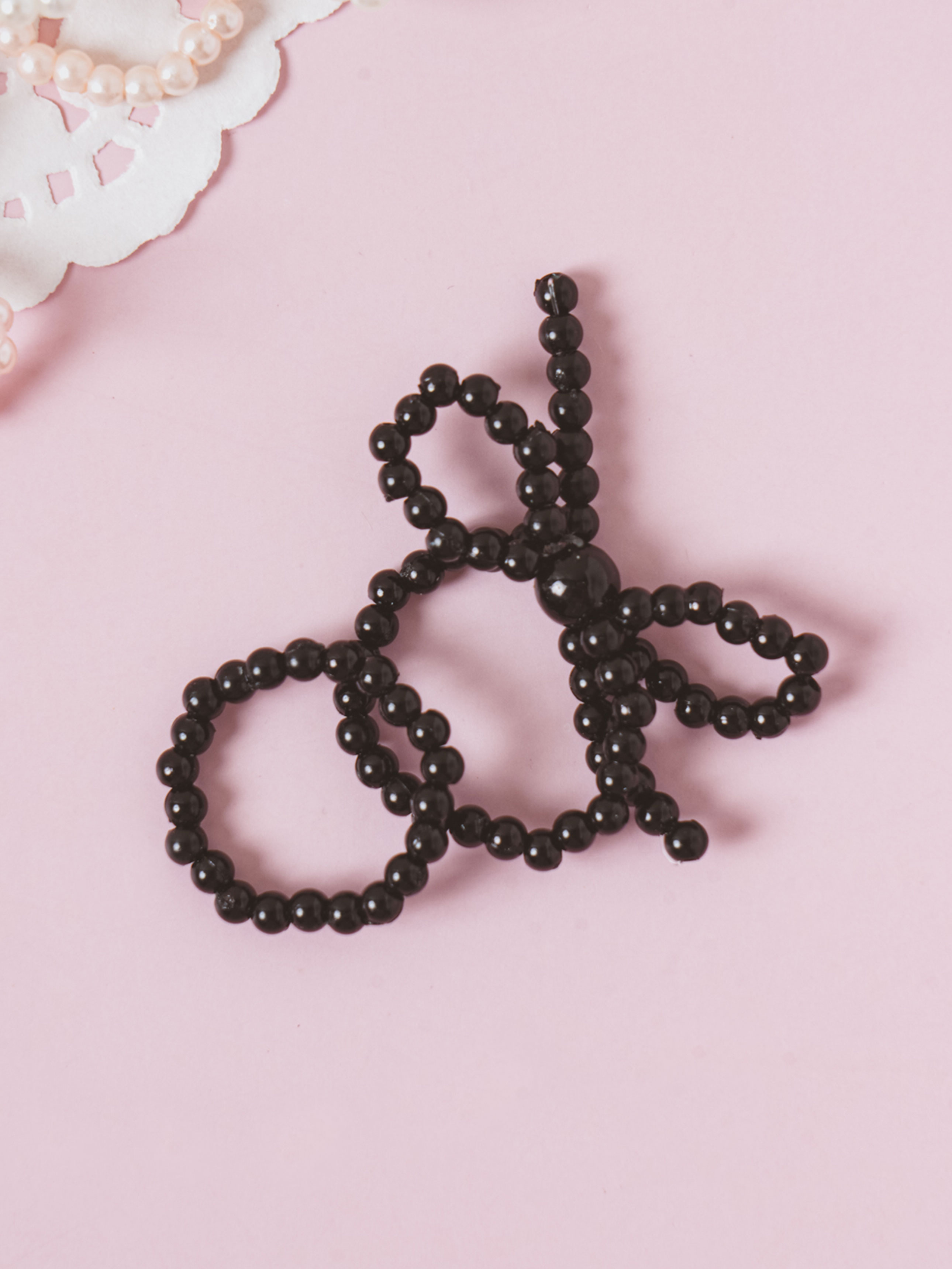 Ballet core beaded ribbon-shaped ring (2 pieces)