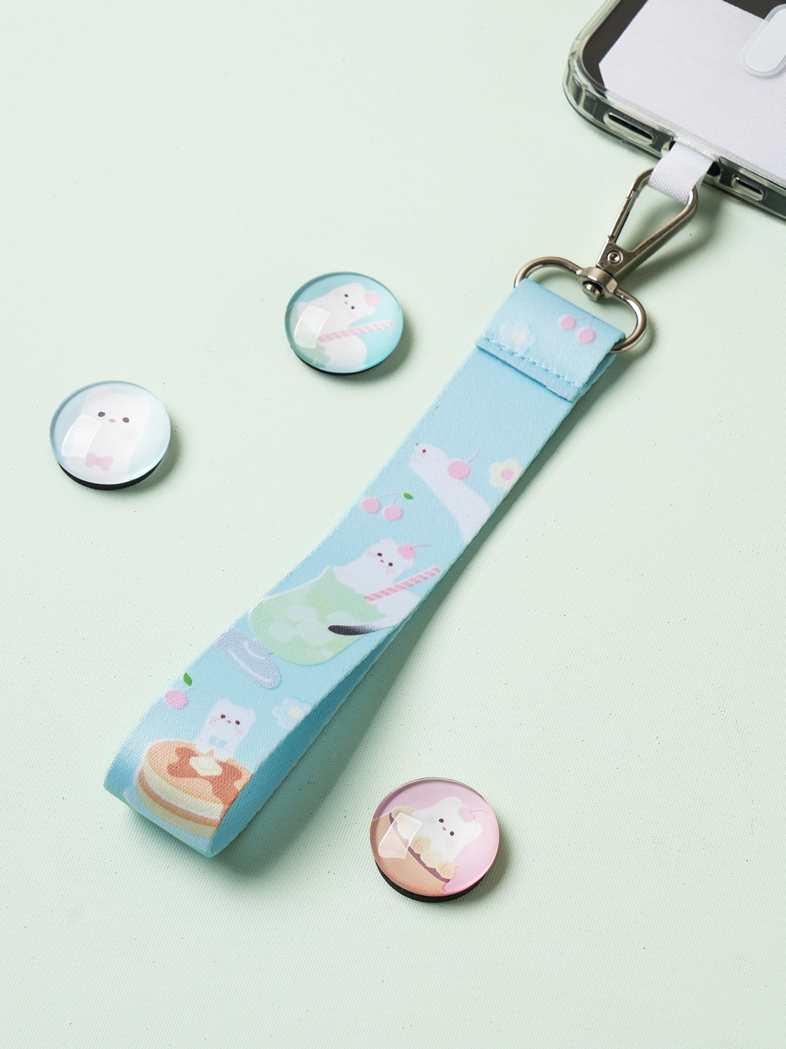 Cream soda smartphone pattern strap