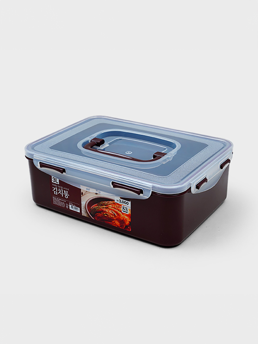 Natural Rectangular Kimchi Container 3L