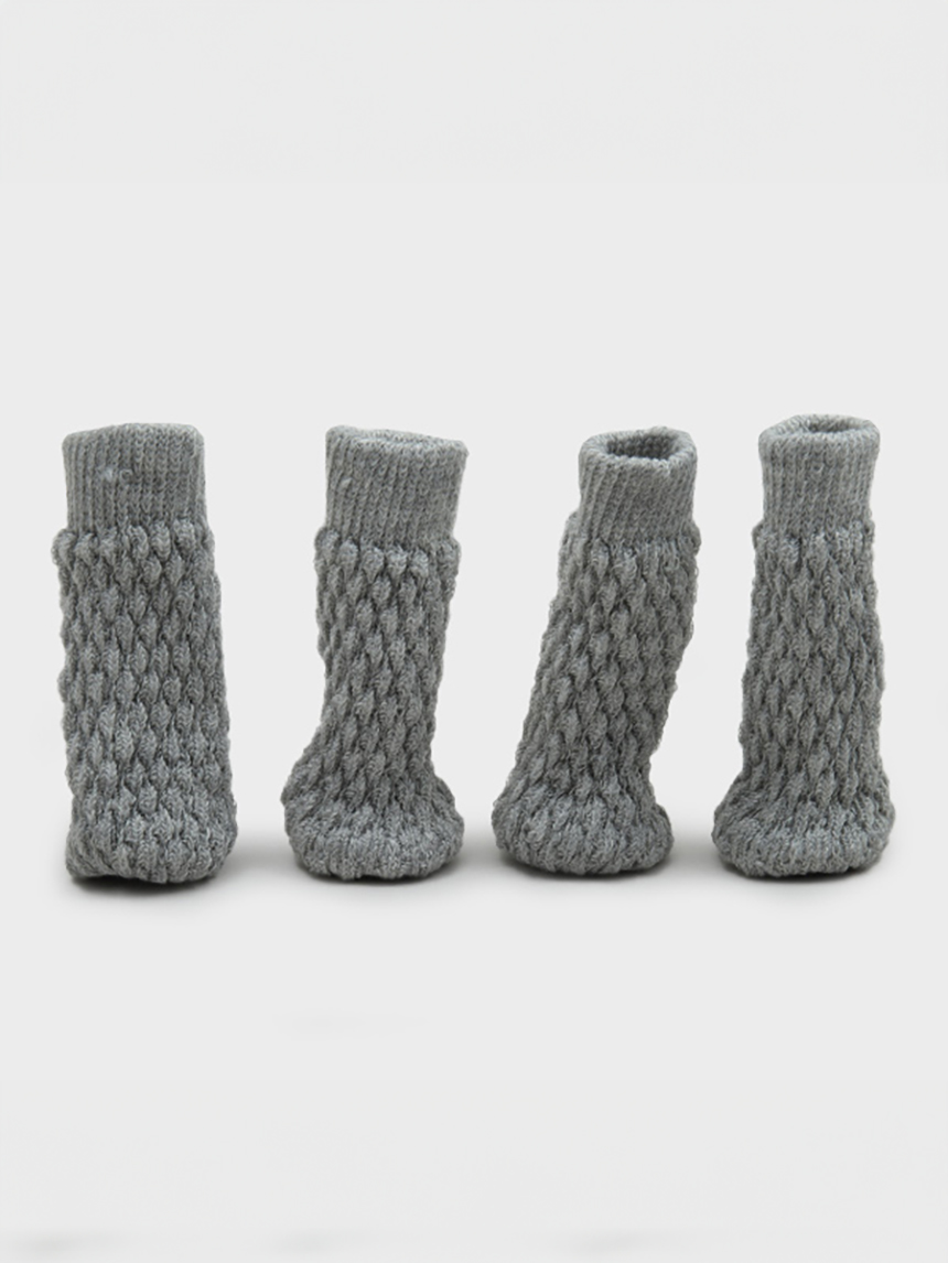 4 solid color felt floor chair foot covers