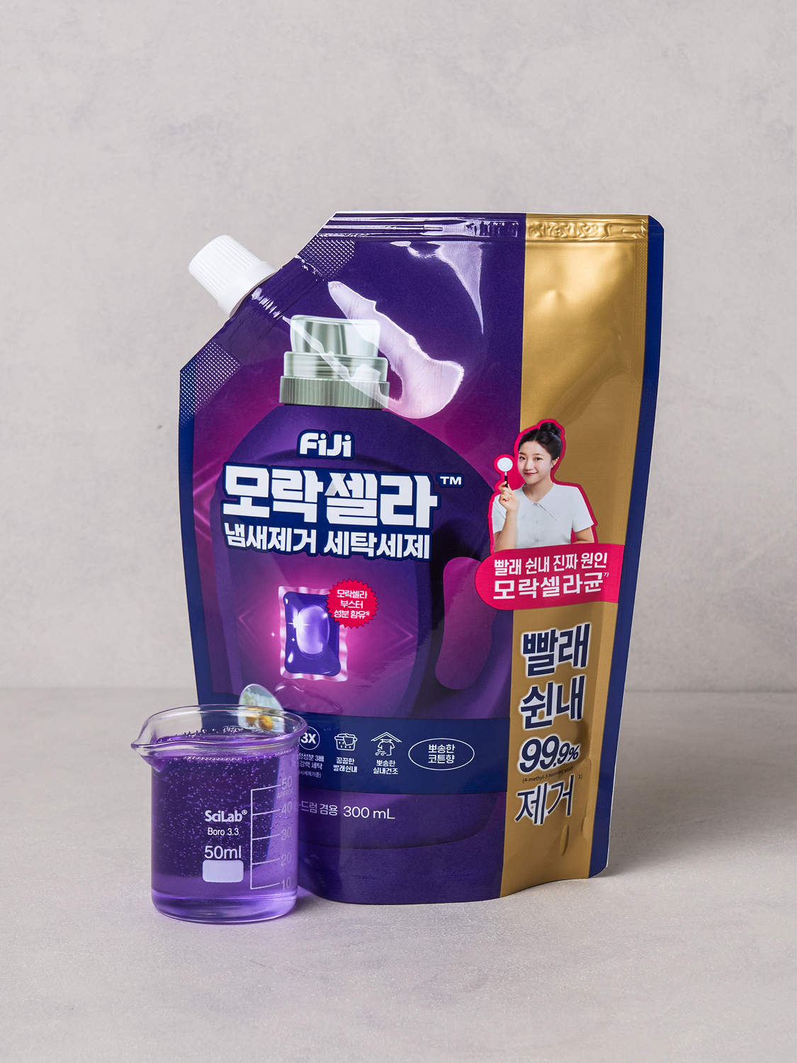 Fiji Moraxella Laundry Detergent Refill Type 300 ml Cotton Scent (Regular/Drum Use)