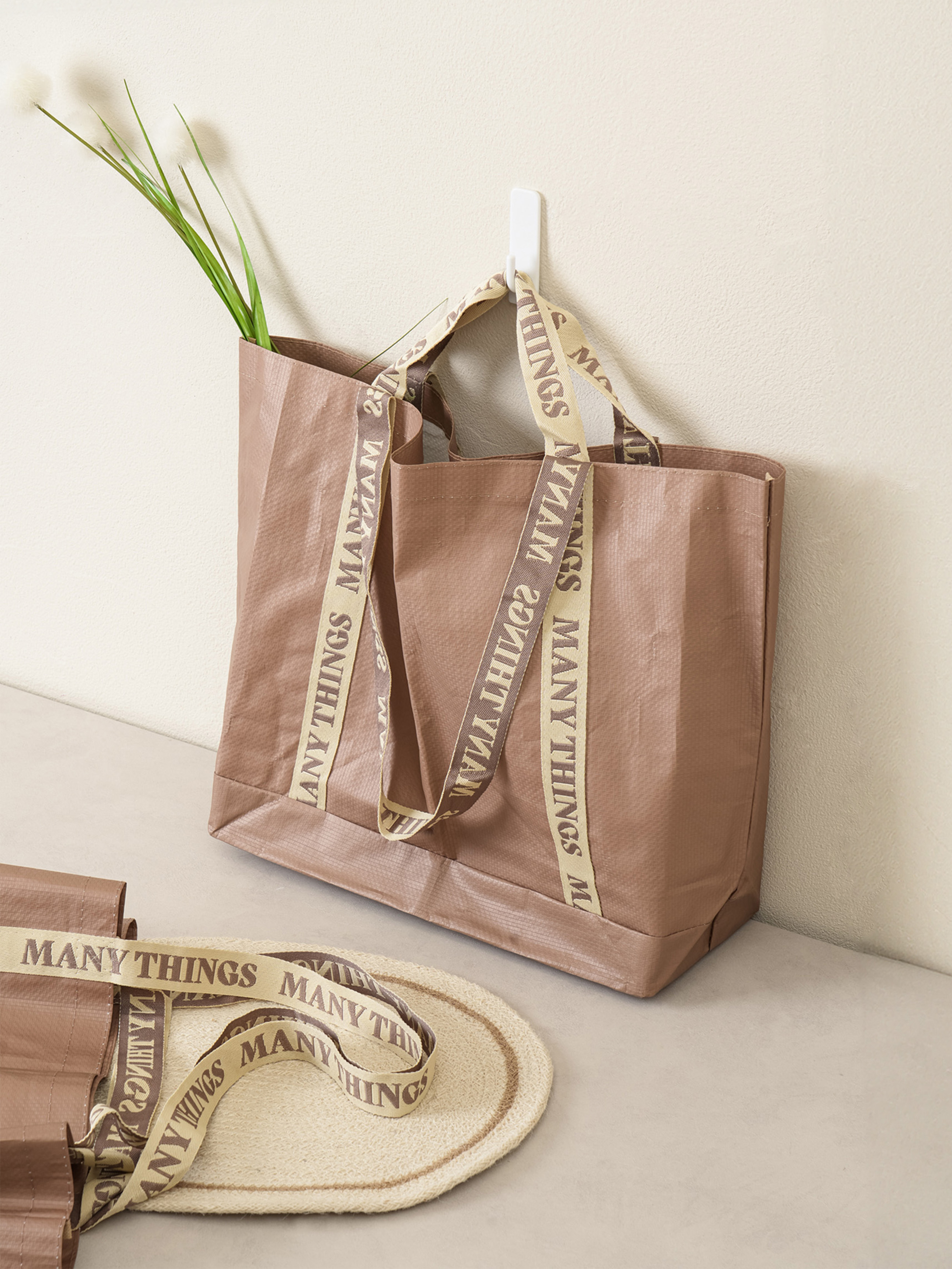Double printed handle tarpaulin bag