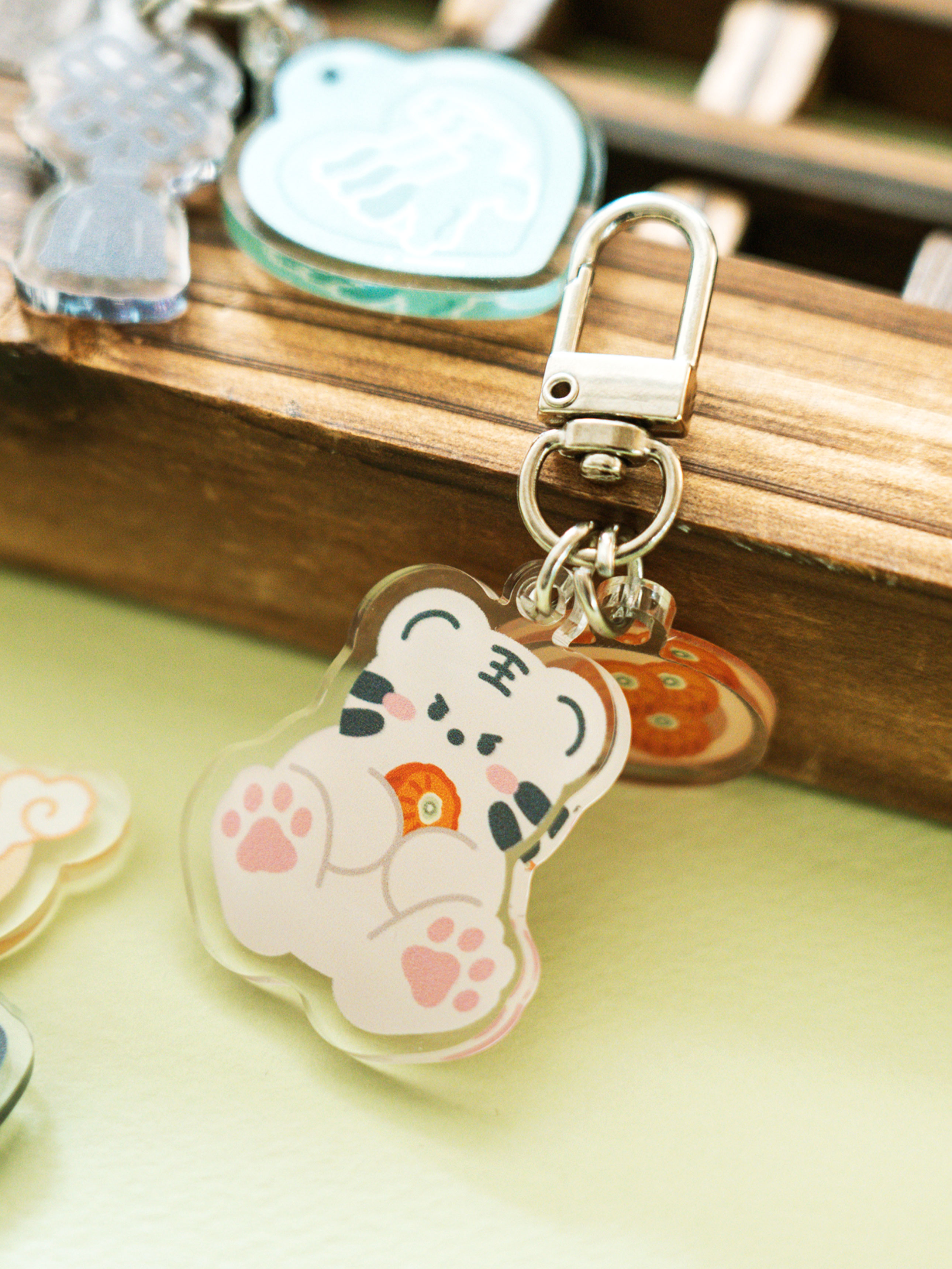 traditional acrylic keyring tiger