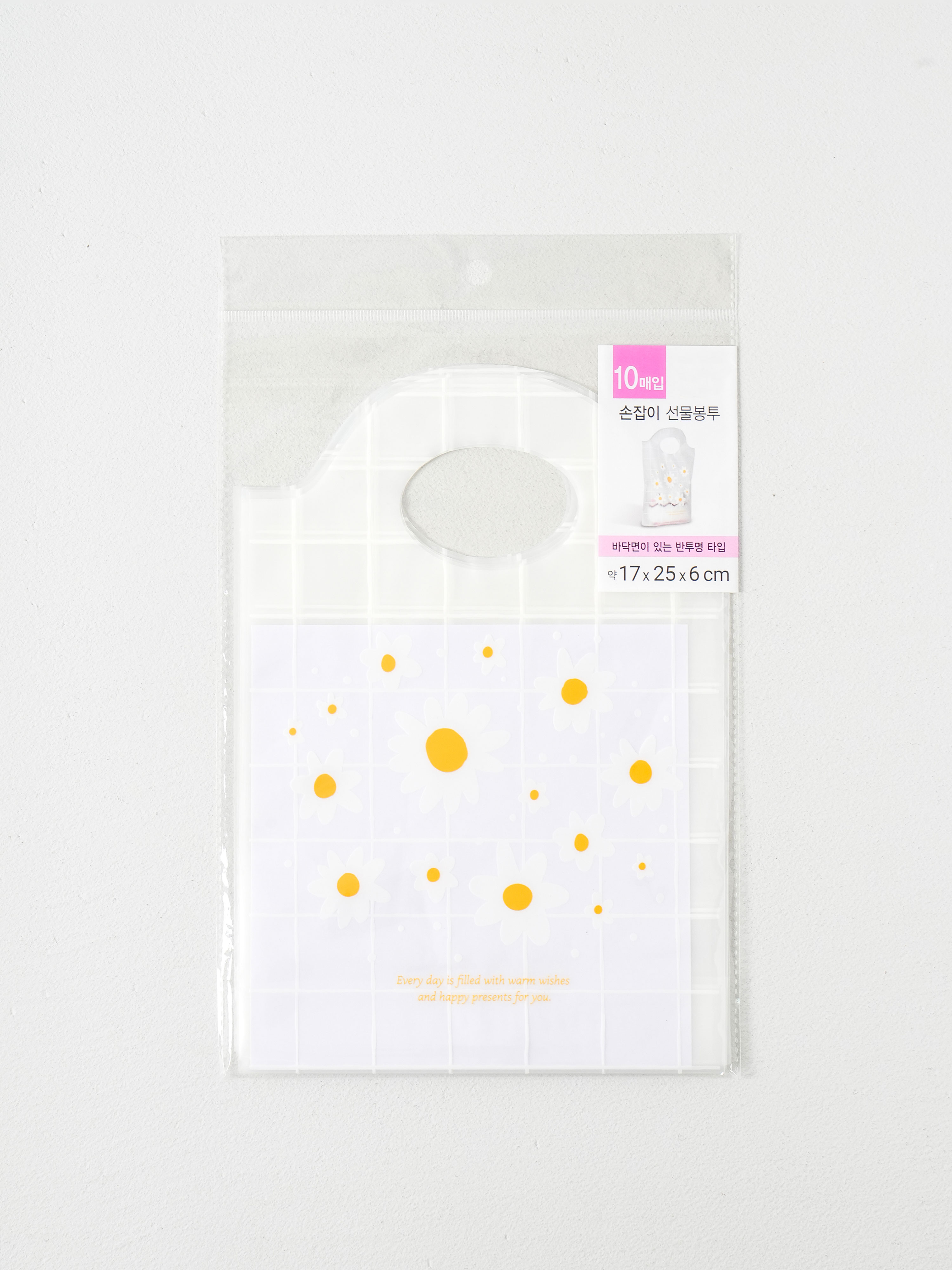 Domusong handle PE bag 10pcs flower
