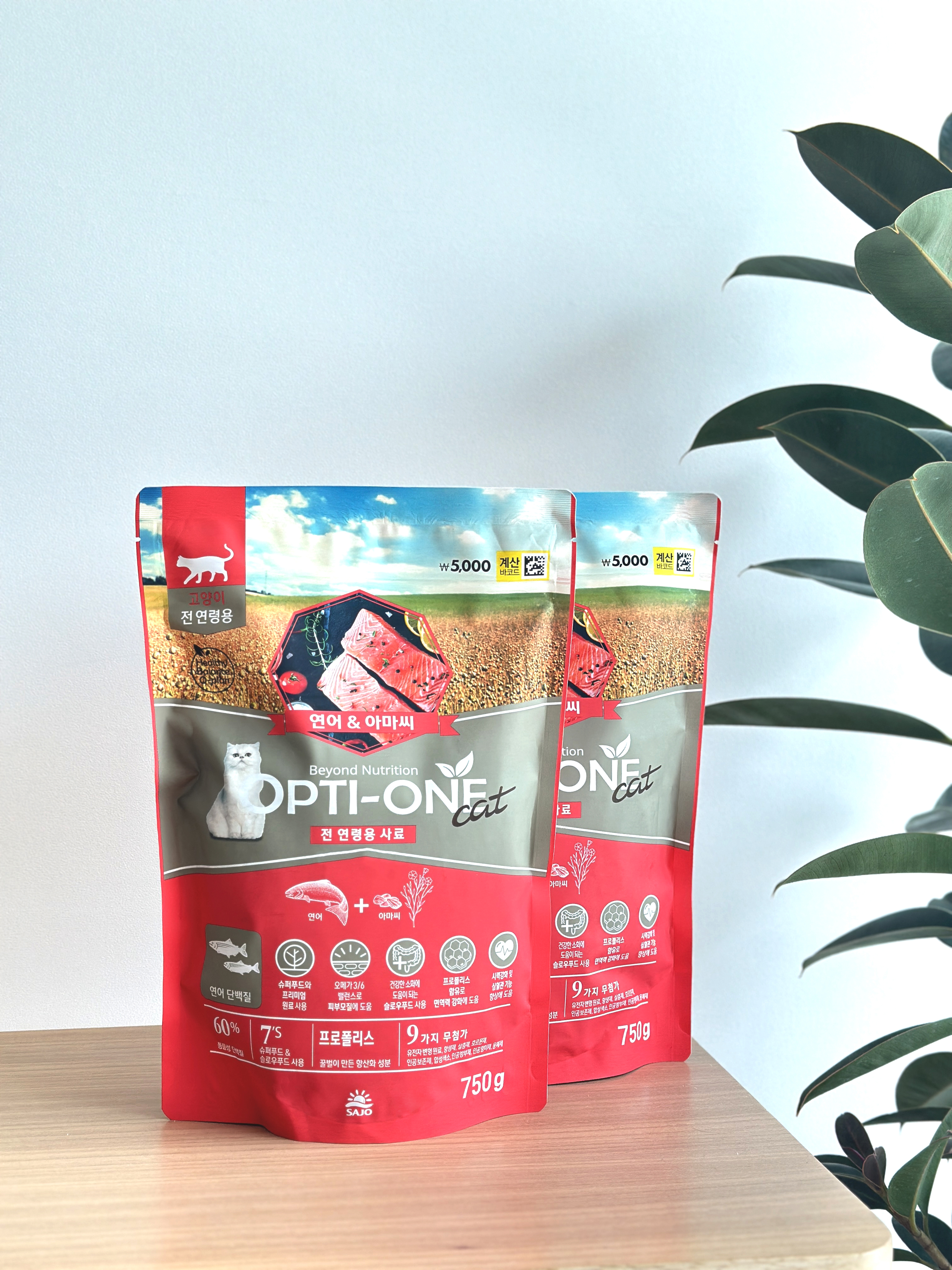 [Pet] Sajo Optione 9 free cat 750 g salmon flaxseed
