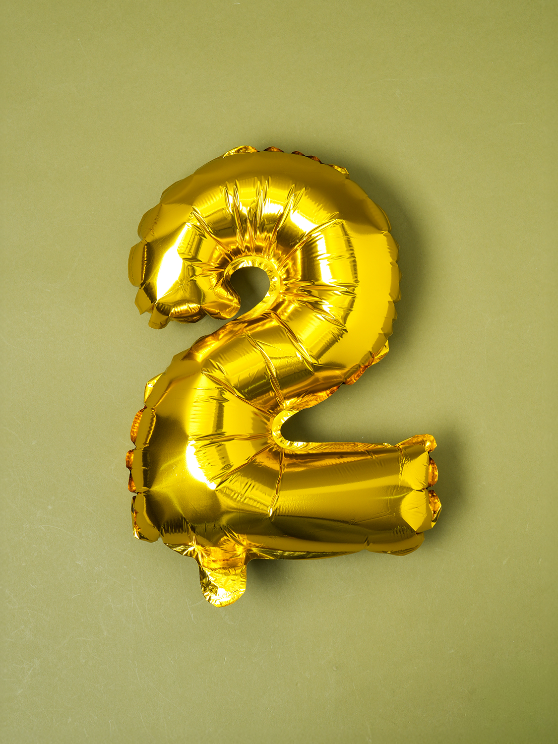 Number gold foil balloon 2 2pcs