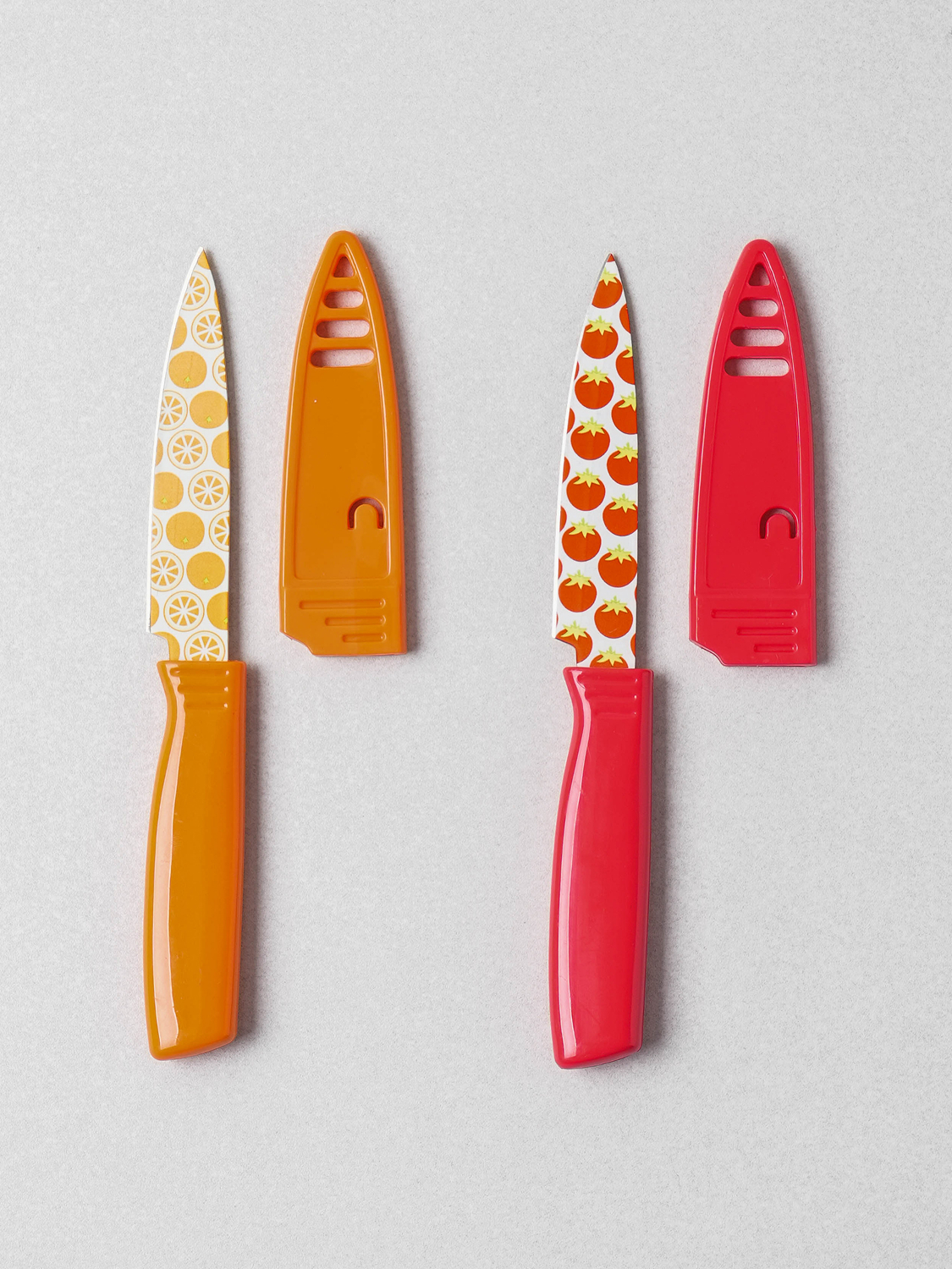 2 fruit pattern cutlery with sheath included