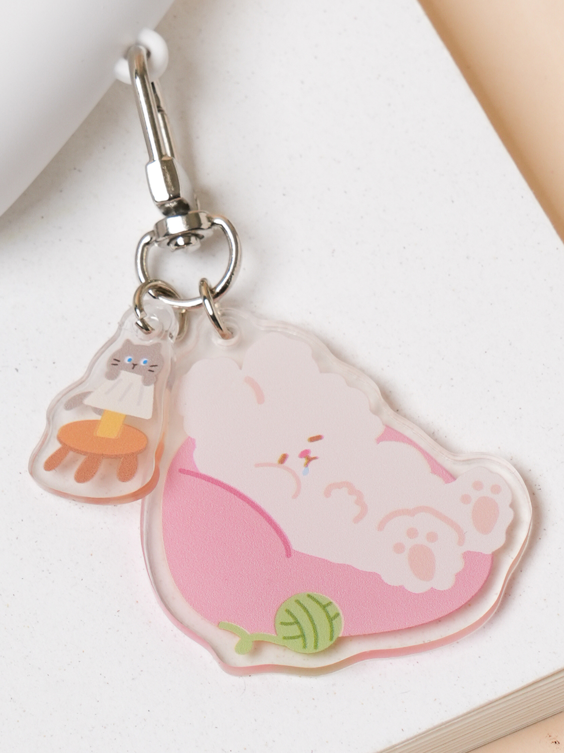 relaxation acrylic keyring nap