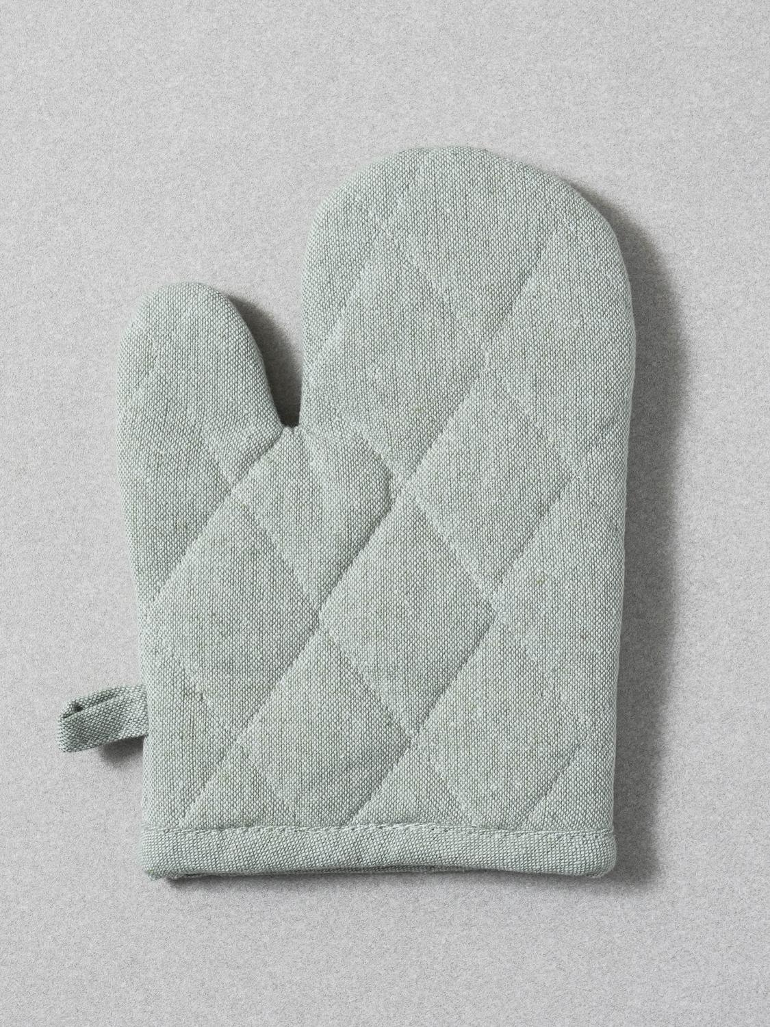 샴브레이 줄무늬 주방 장갑 15 X 20 cm 그린