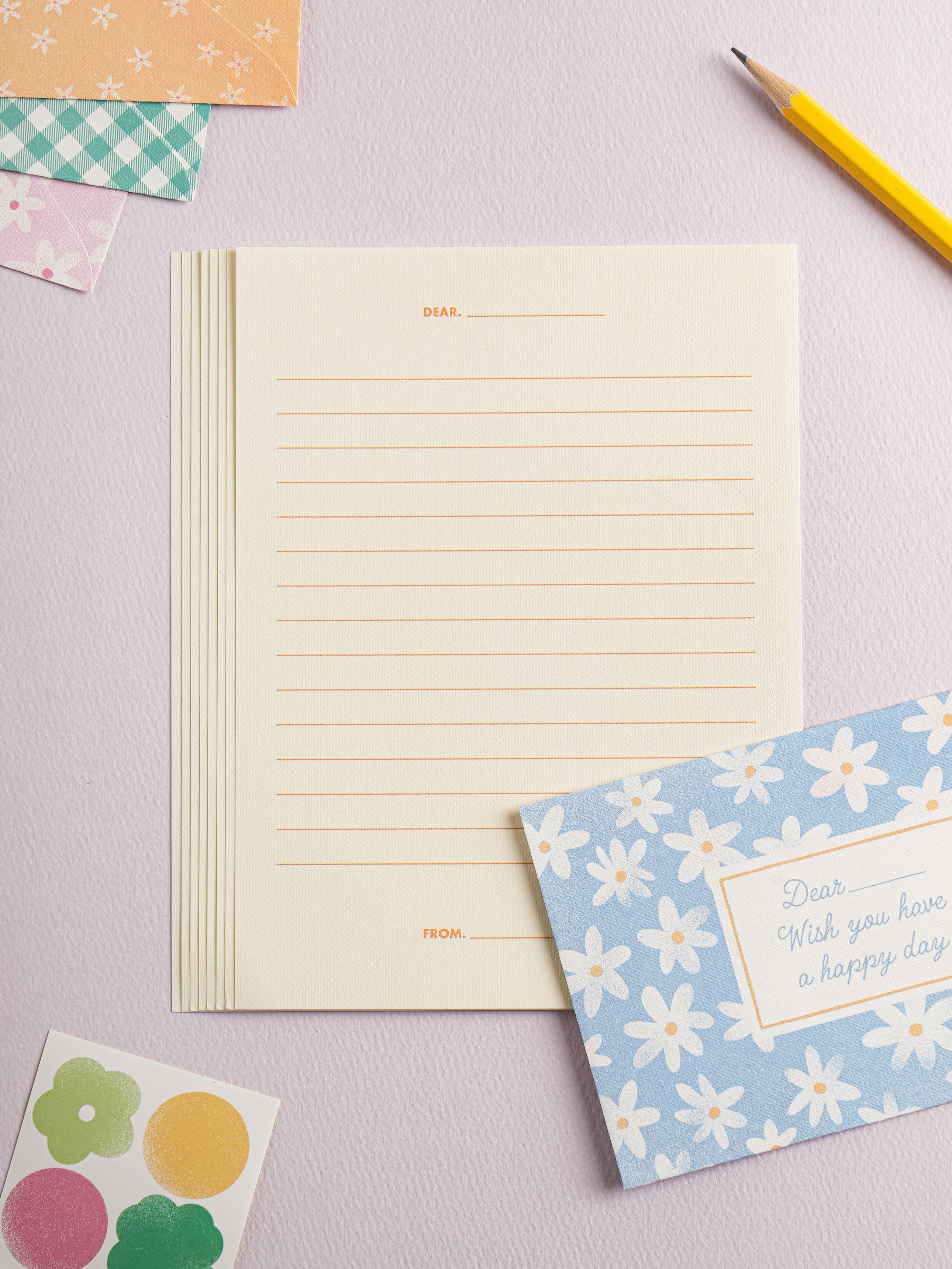 Set of 4 Envelopes Letters Flowers