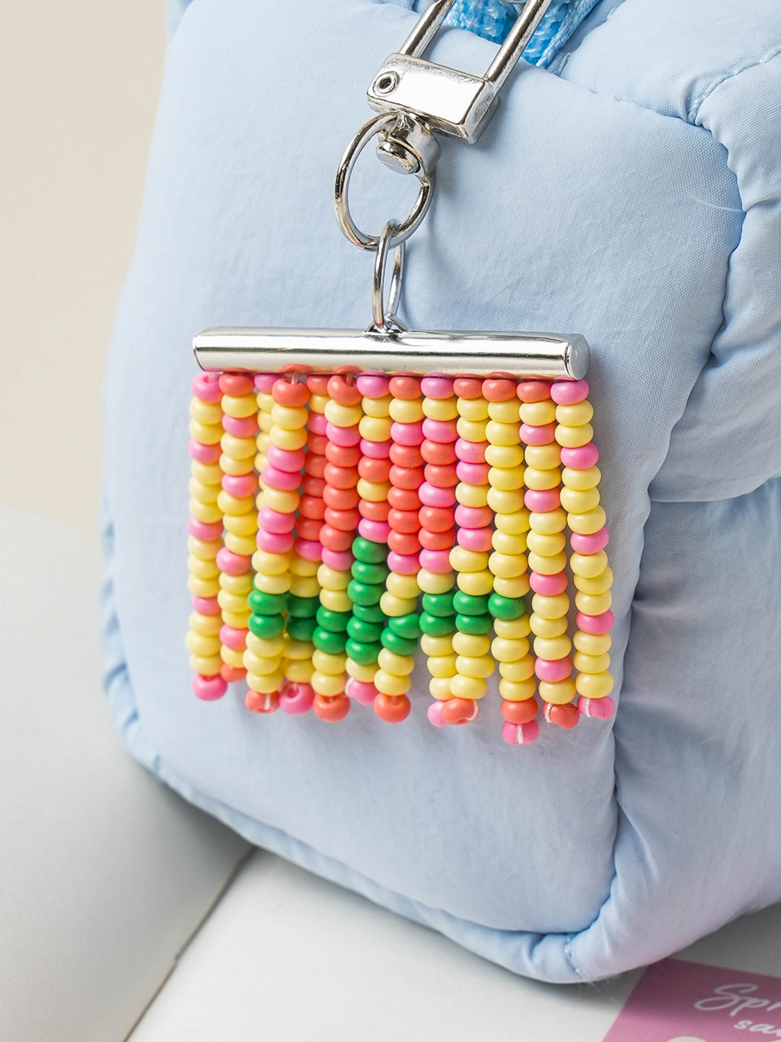 Spring flower DIY bead keyring