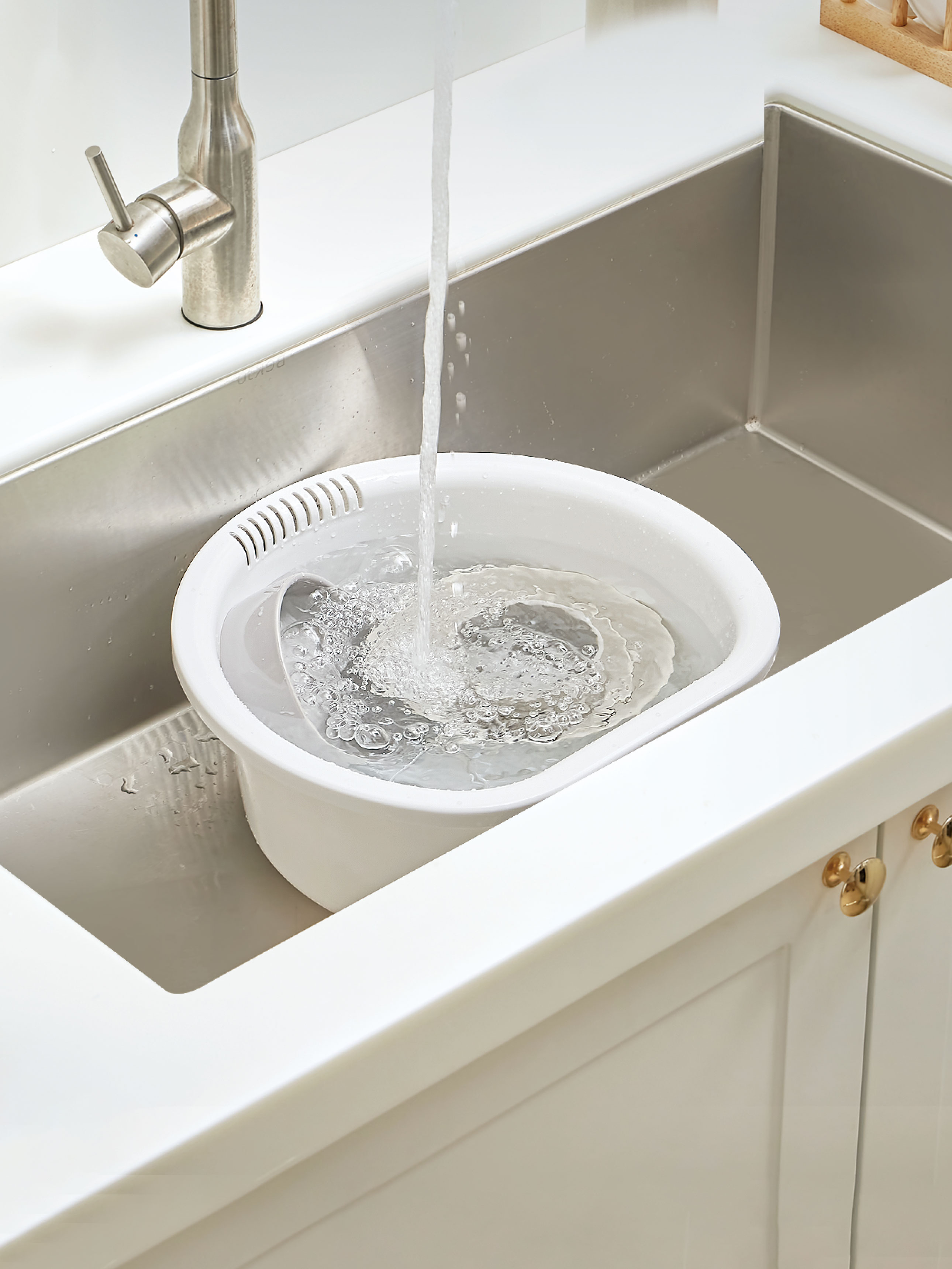 Color Round Sink Basin 5 L White