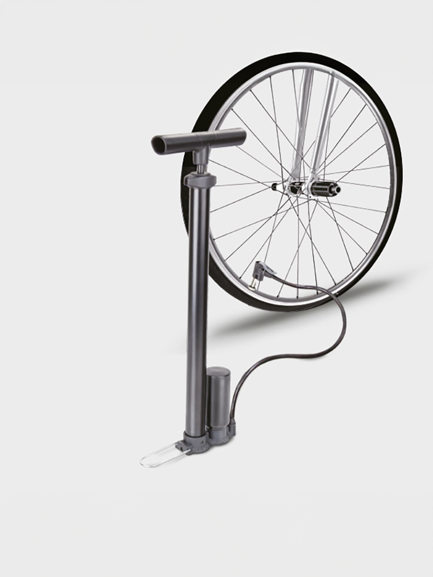 Double cylinder pump for bicycle