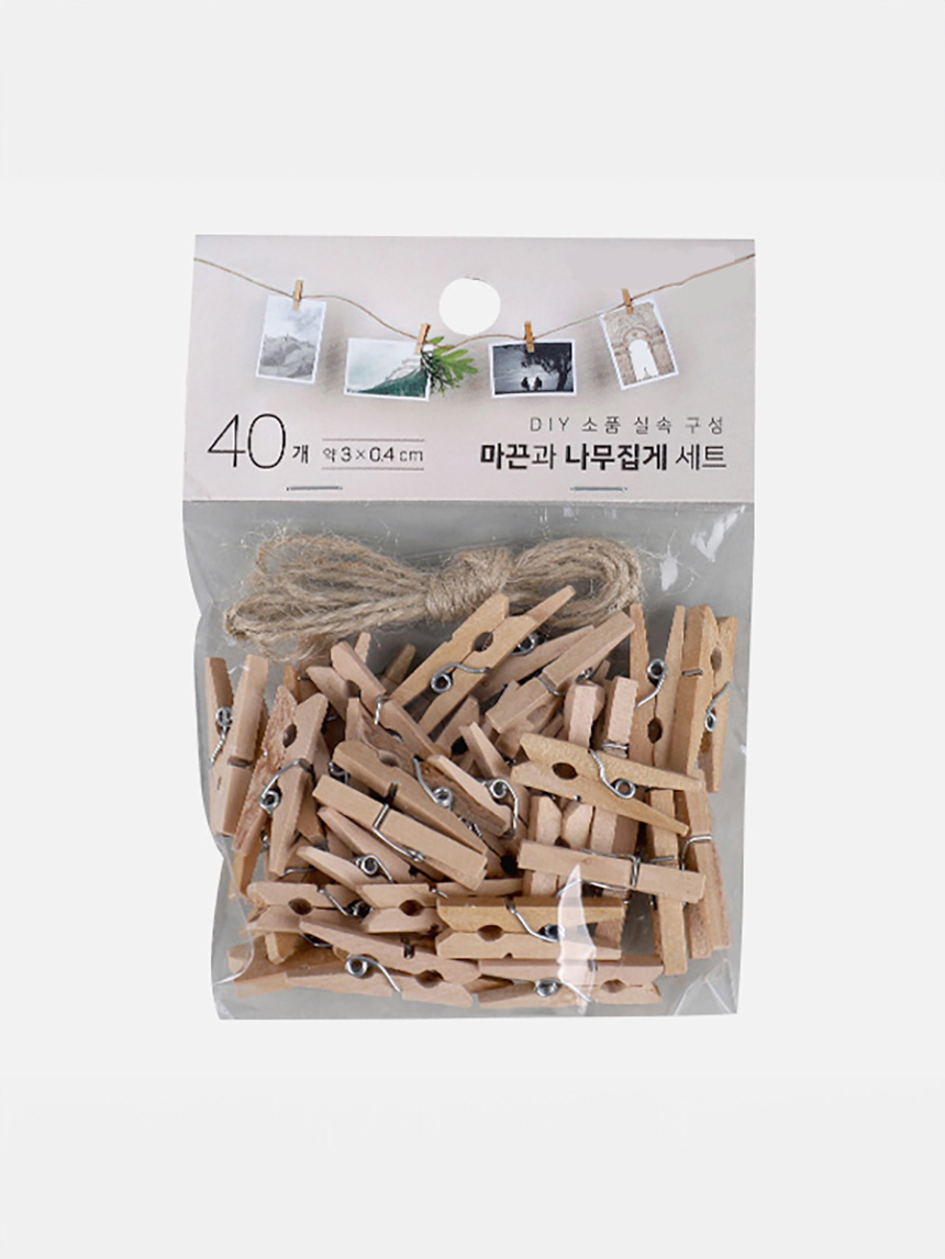 40 basic wooden tongs