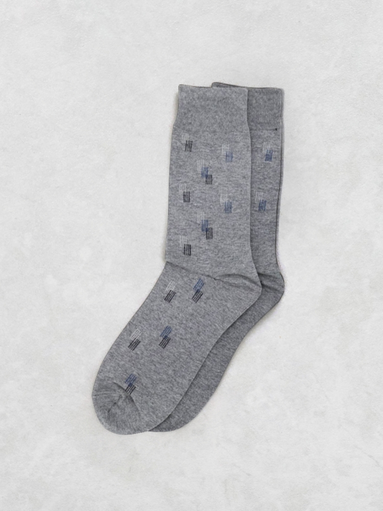 Men's formal socks square check