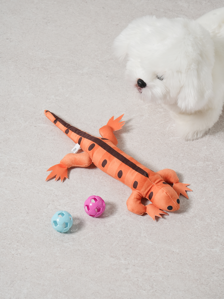 [Pet] Lizard-shaped toy orange