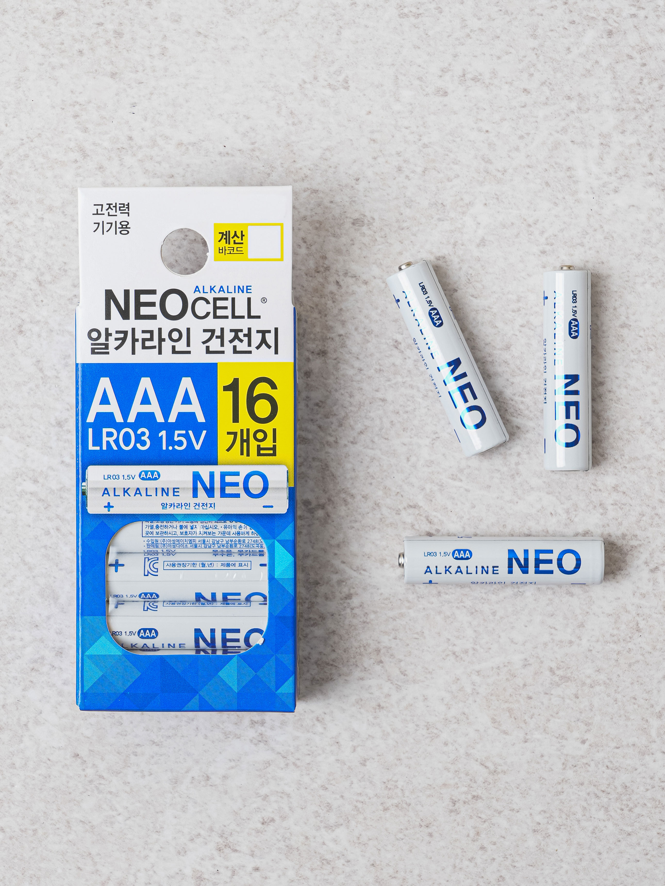 Neocell alkaline batteries LR03 AAA 16 pieces