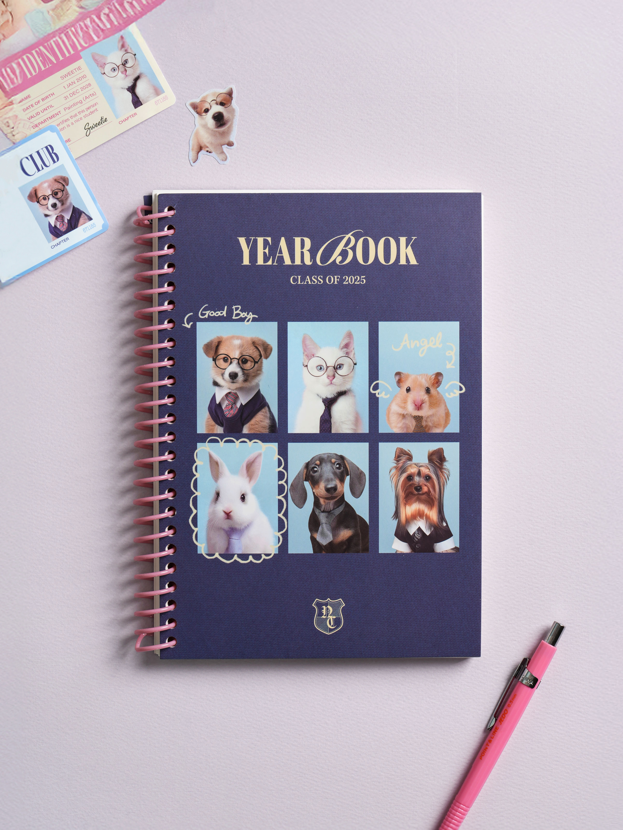 Animal friends coloring wired notebook A5 100 sheets