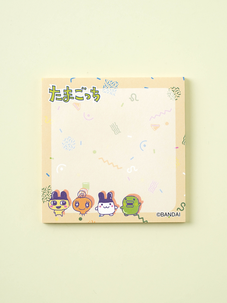 Tamagotchi square sticky notes 40 sheets yellow