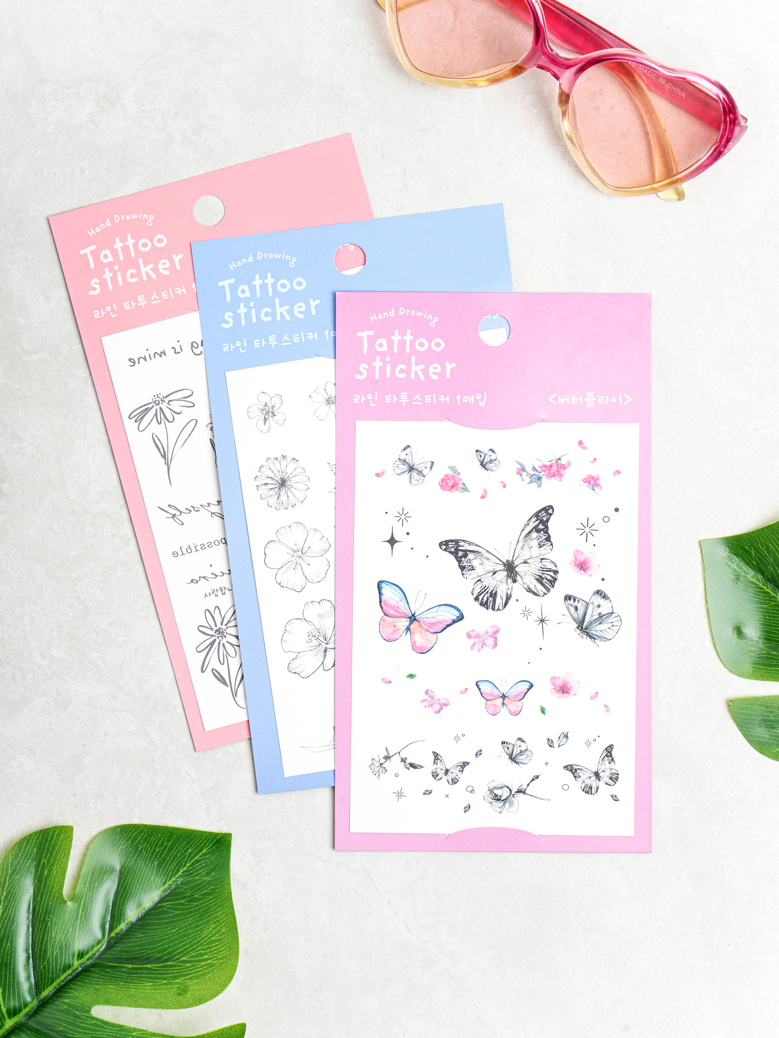 line tattoo sticker