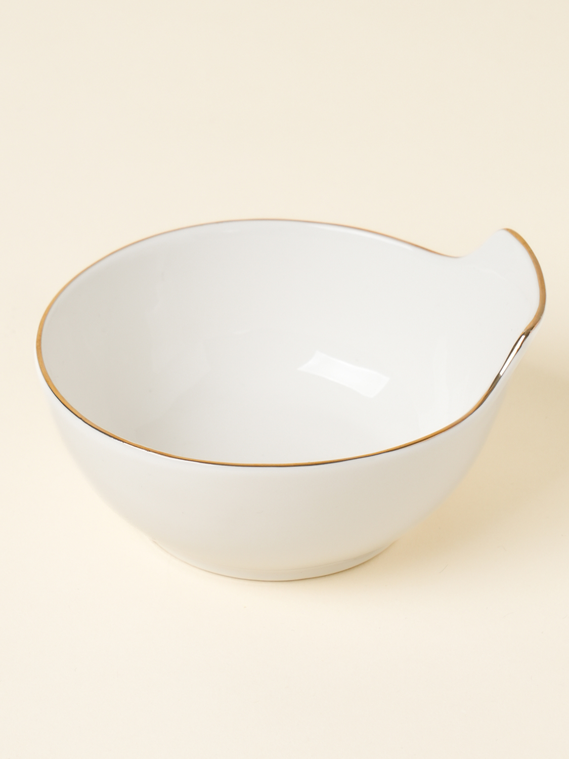 화이트 금장 라인 손잡이 볼 12.5 cm