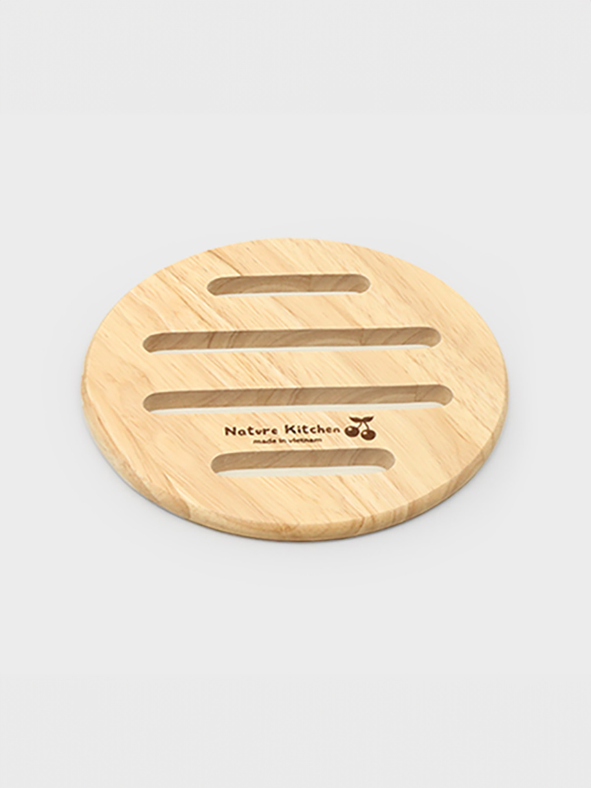 Rubber tree striped round pot holder (large)