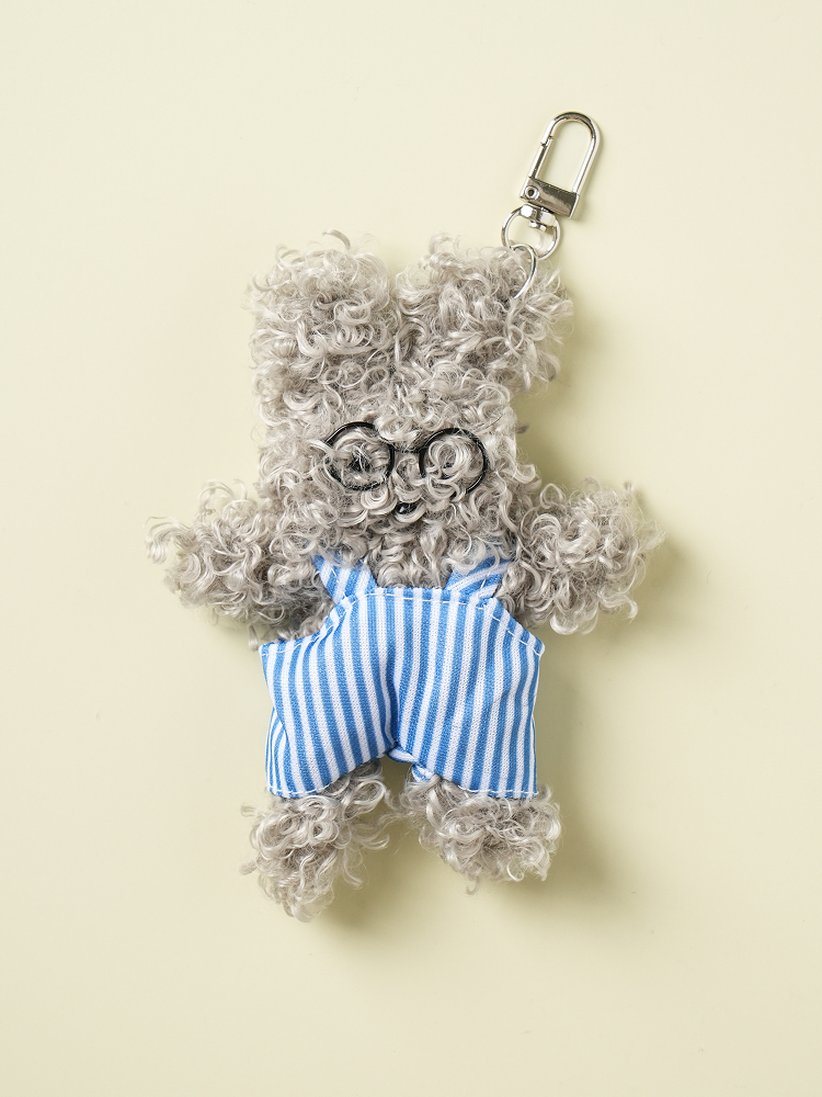 Make your own DIY doll keyring Poodle fur suspenders