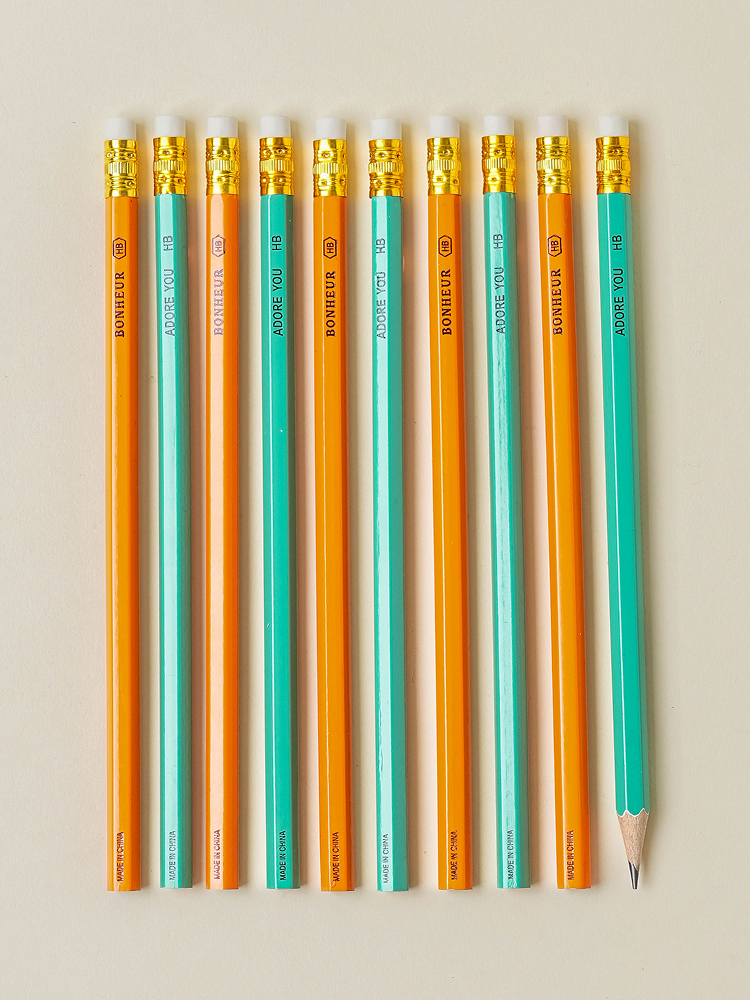 Hexagonal eraser pencil HB 5pcs x 2 sets