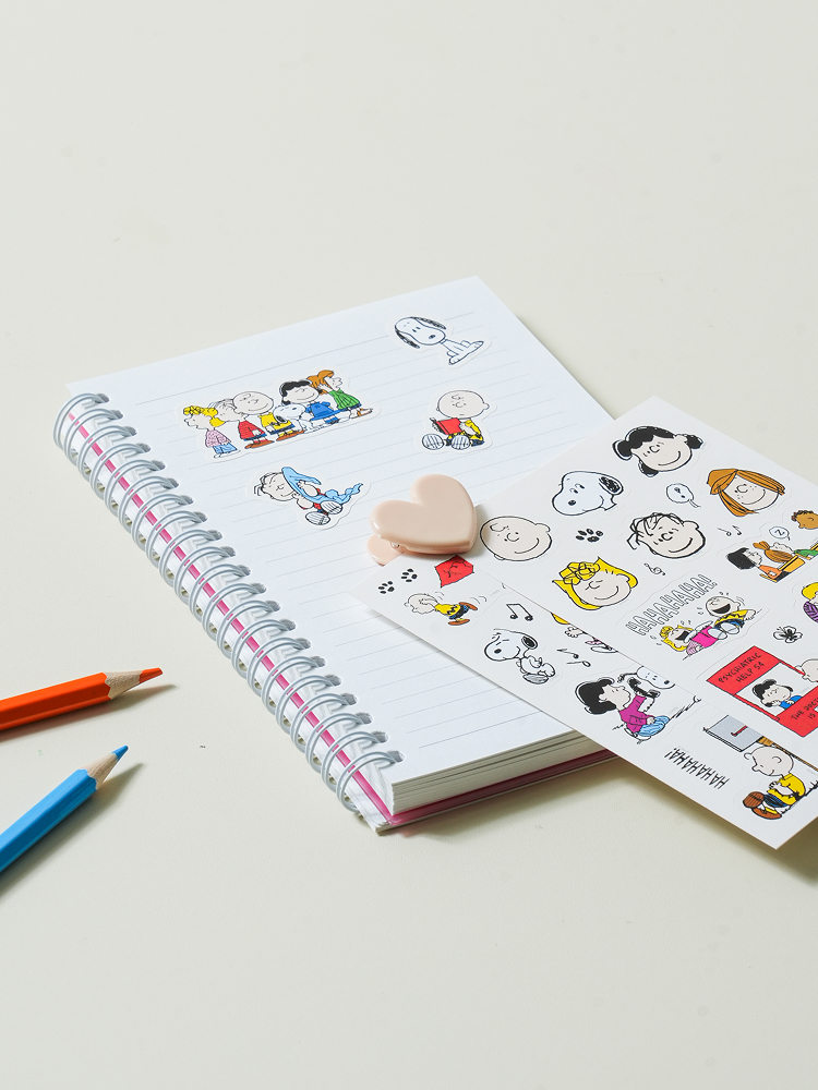 Peanuts distribution stickers 3 sheets Snoopy and friends