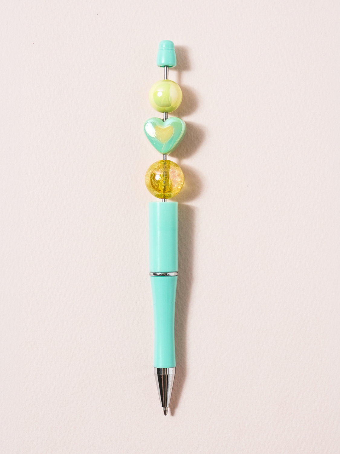 비즈 DIY 볼펜 꾸미기 그린하트