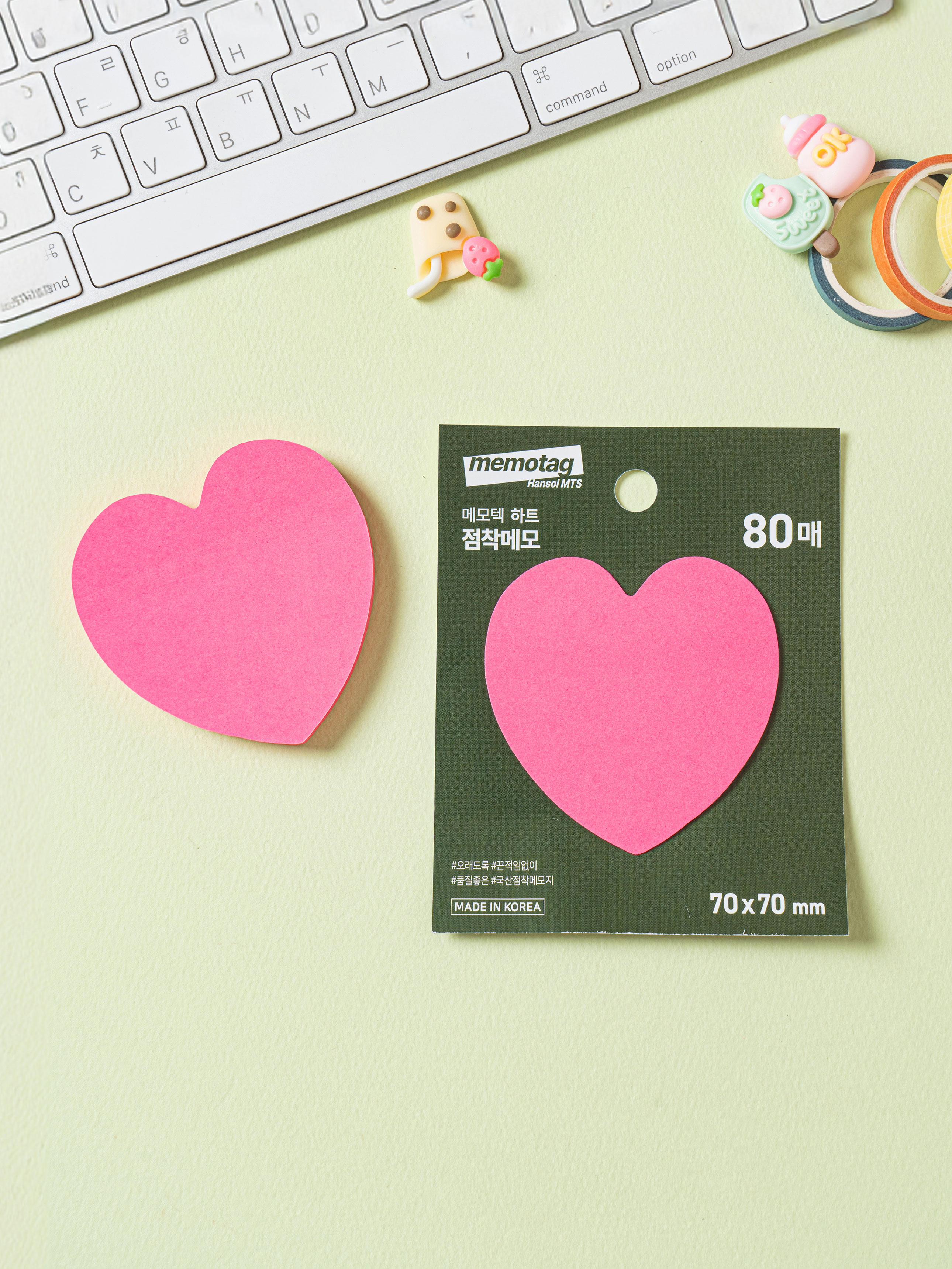 Memotech Heart Adhesive Memo 80 sheets