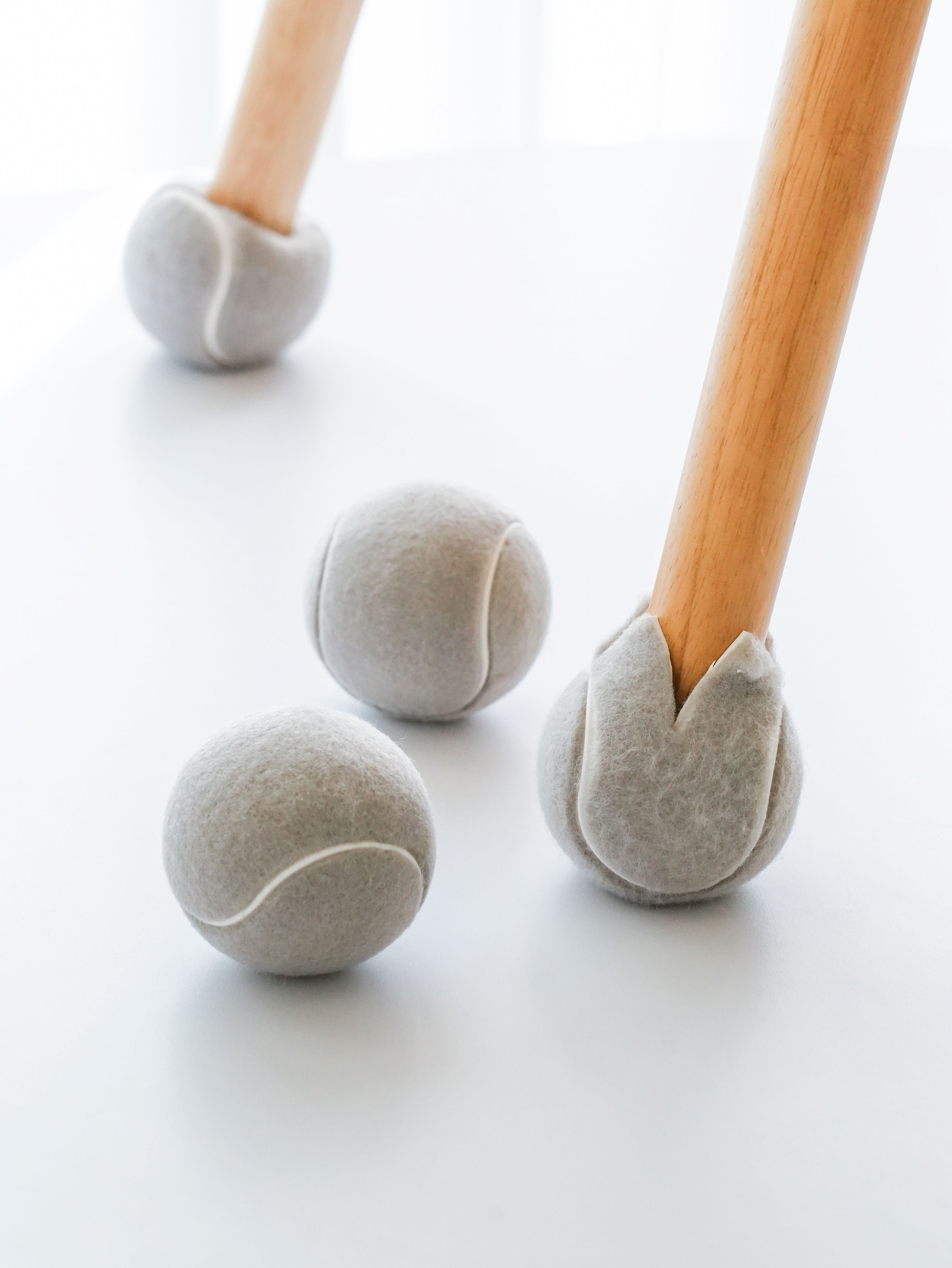 Tennis ball chair foot cover large size 4 pcs gray