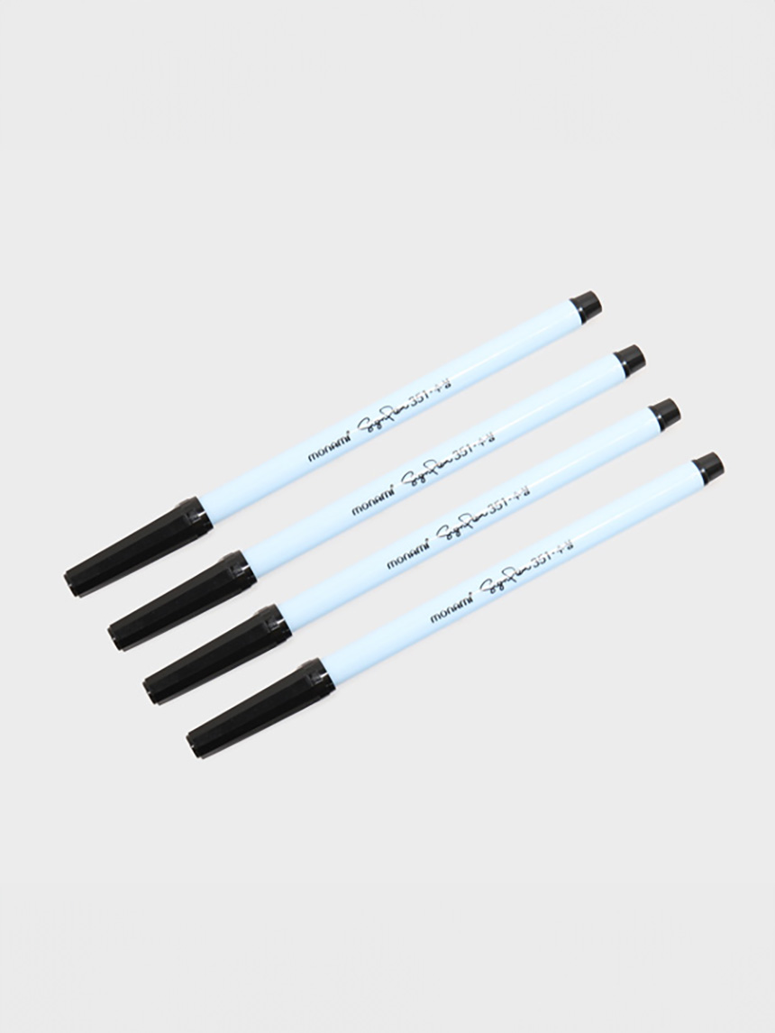 Monami 351 marker pen 4 pcs (black)