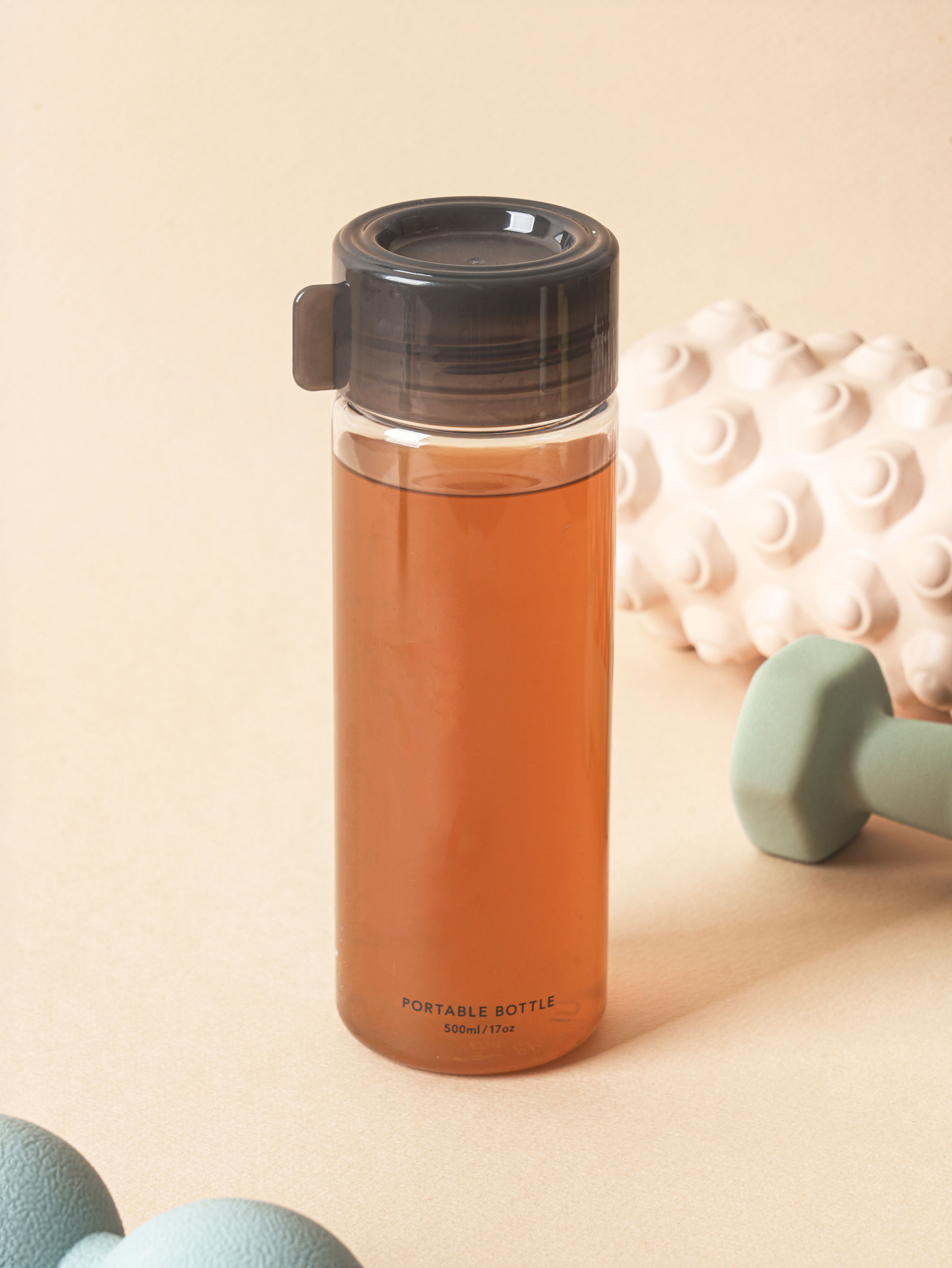 Clear bottle 500 ml black
