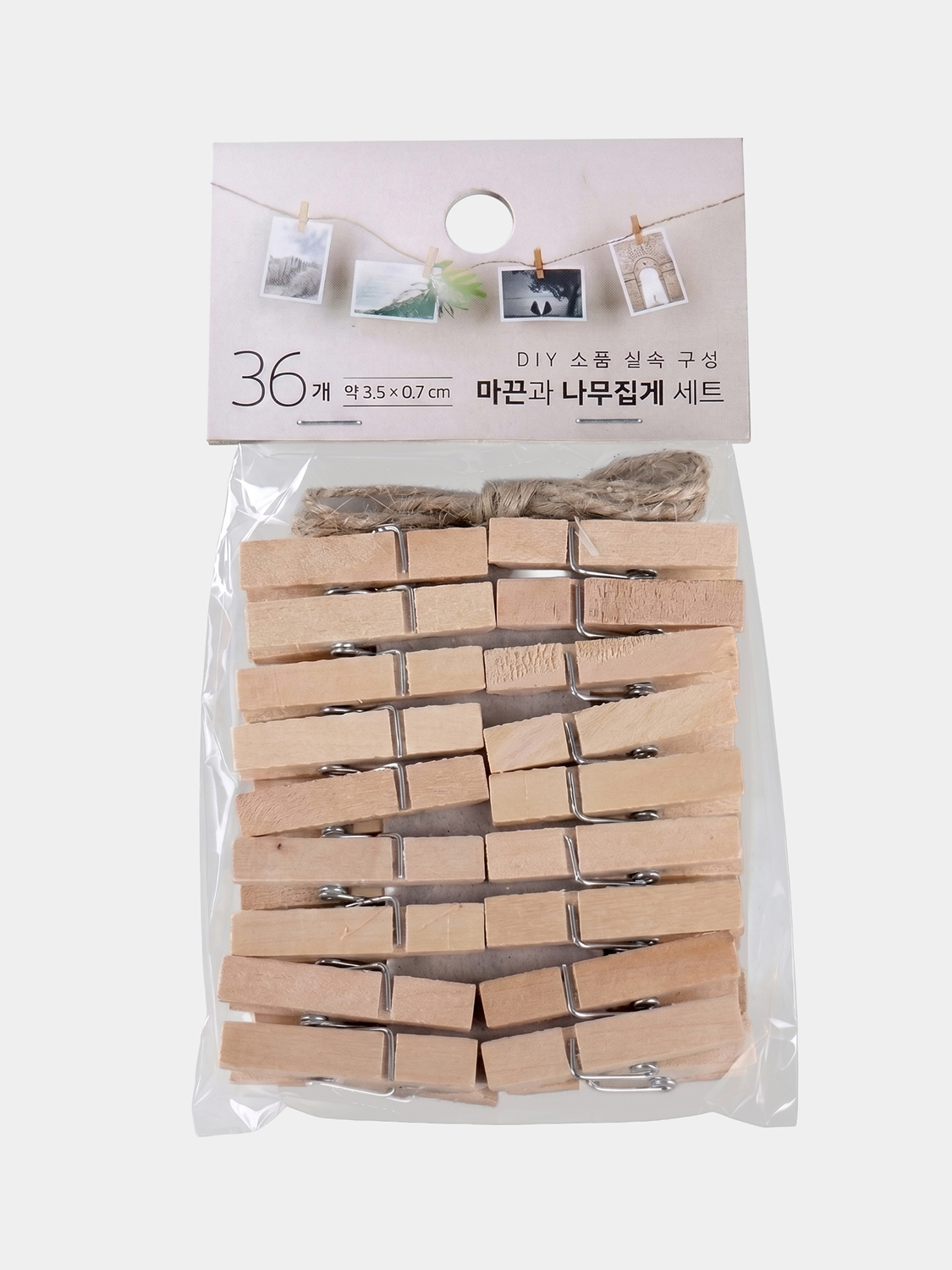 Basic wooden tongs (36 pieces)