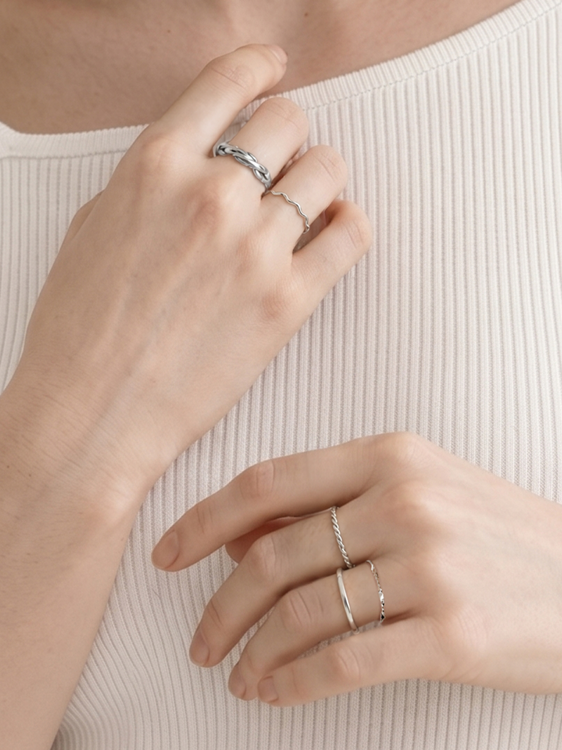 Soiyu Wave Ring Set 5 Pieces