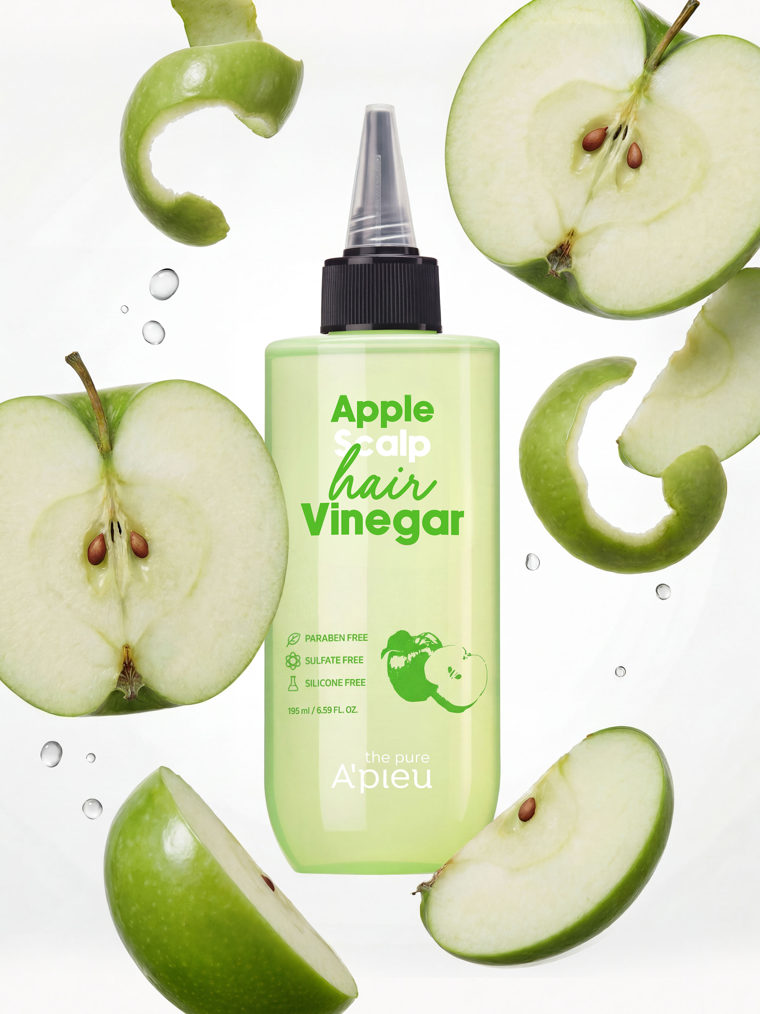 APIEU The Pure Green Apple Scalp Hair Vinegar 195 ml